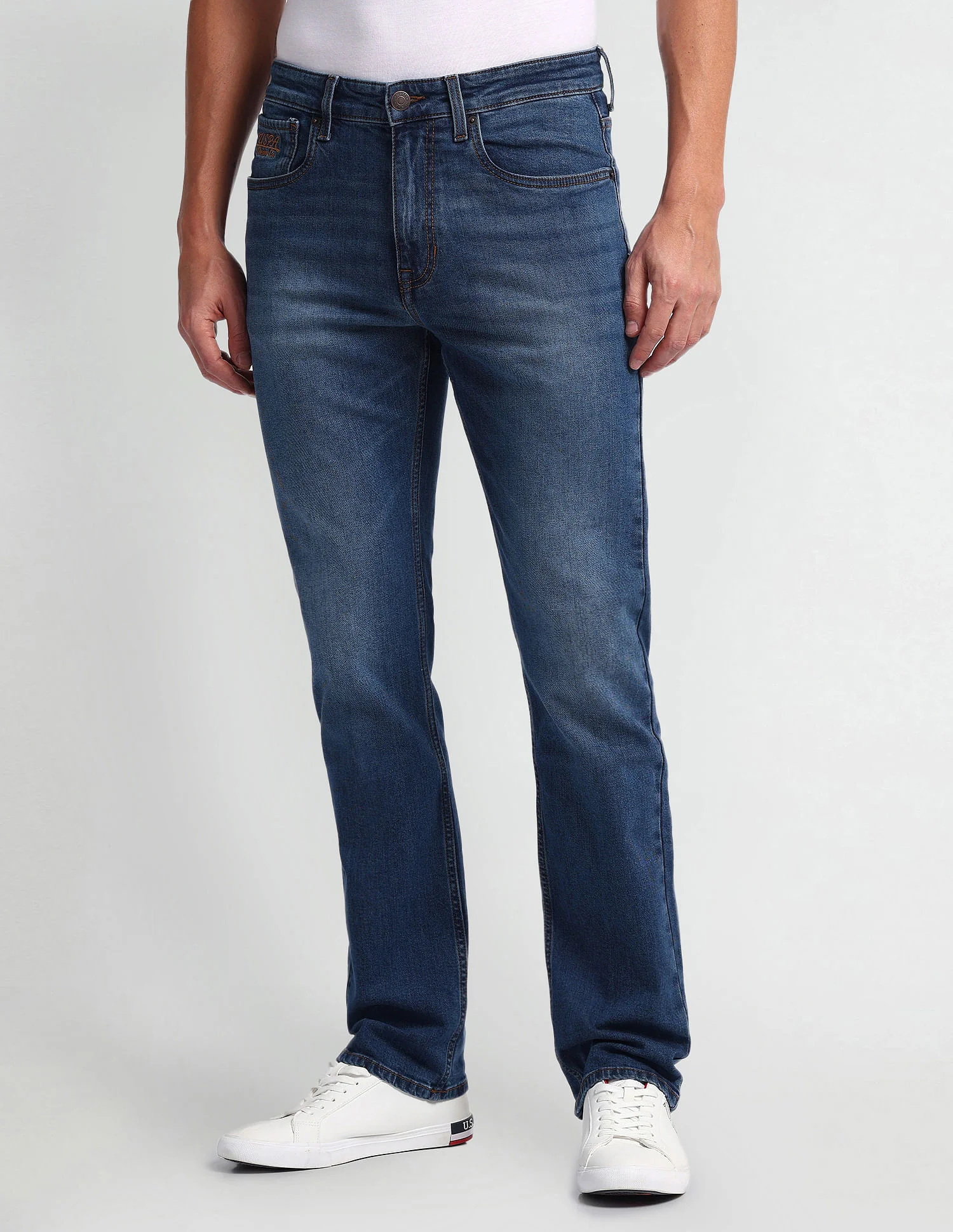 Harold Slim Straight Blue Jeans - Image 4