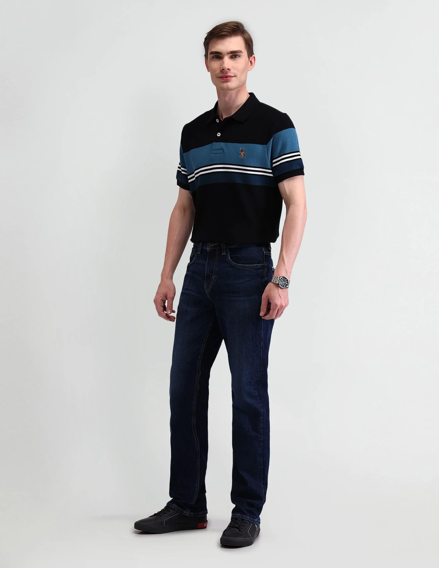 Harold Slim Straight Blue Jeans - Image 3