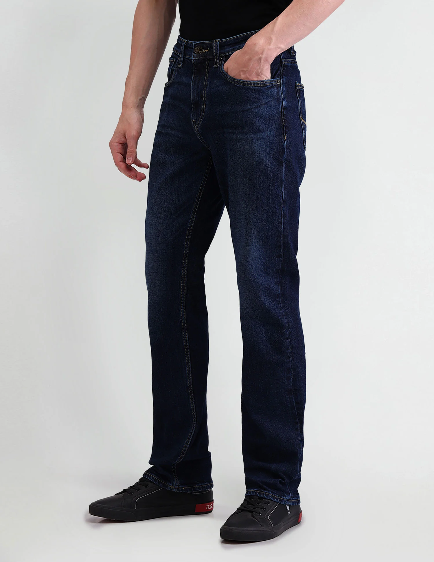 Harold Slim Straight Blue Jeans - Image 4