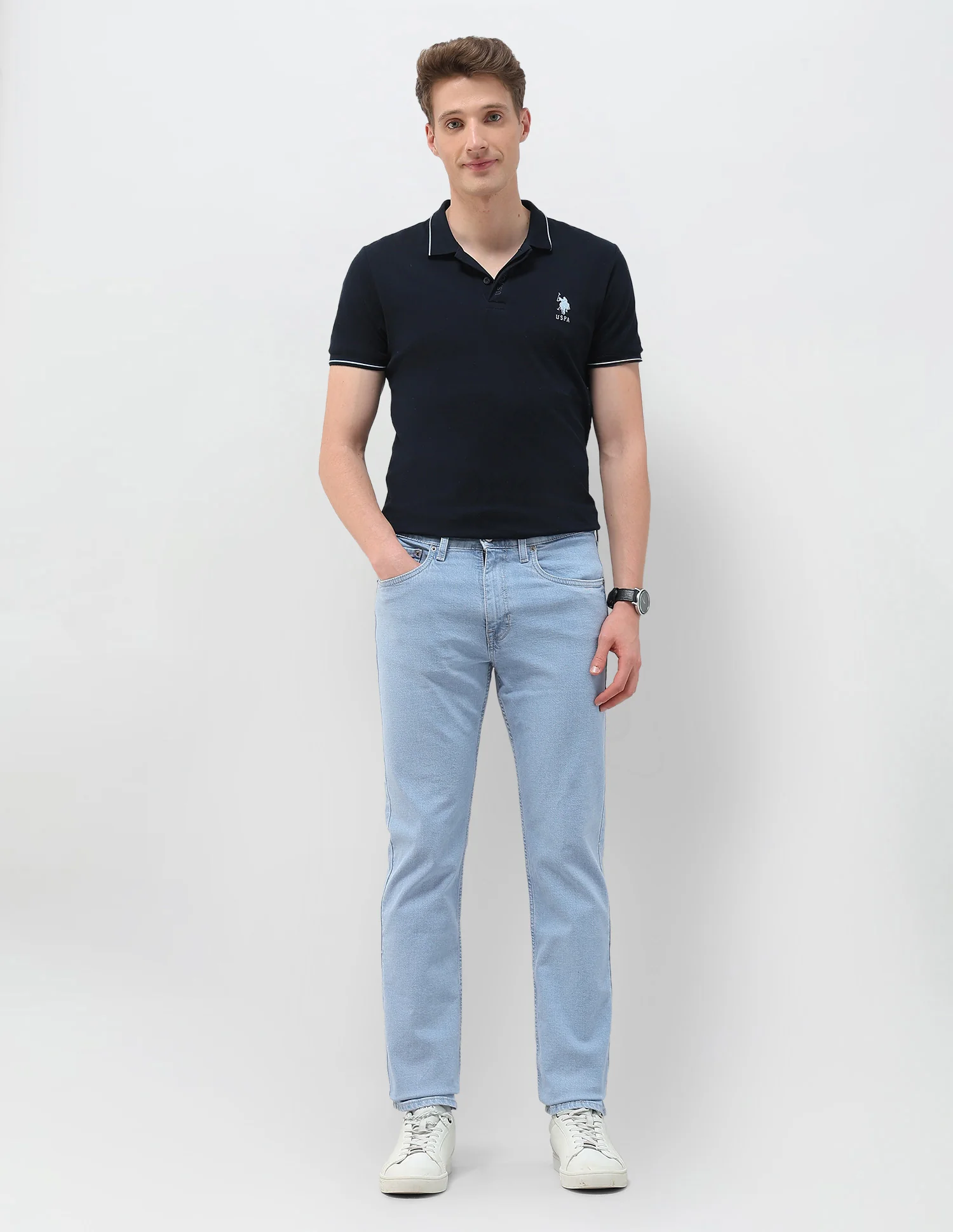 Harold Slim Straight Blue Jeans - Image 3