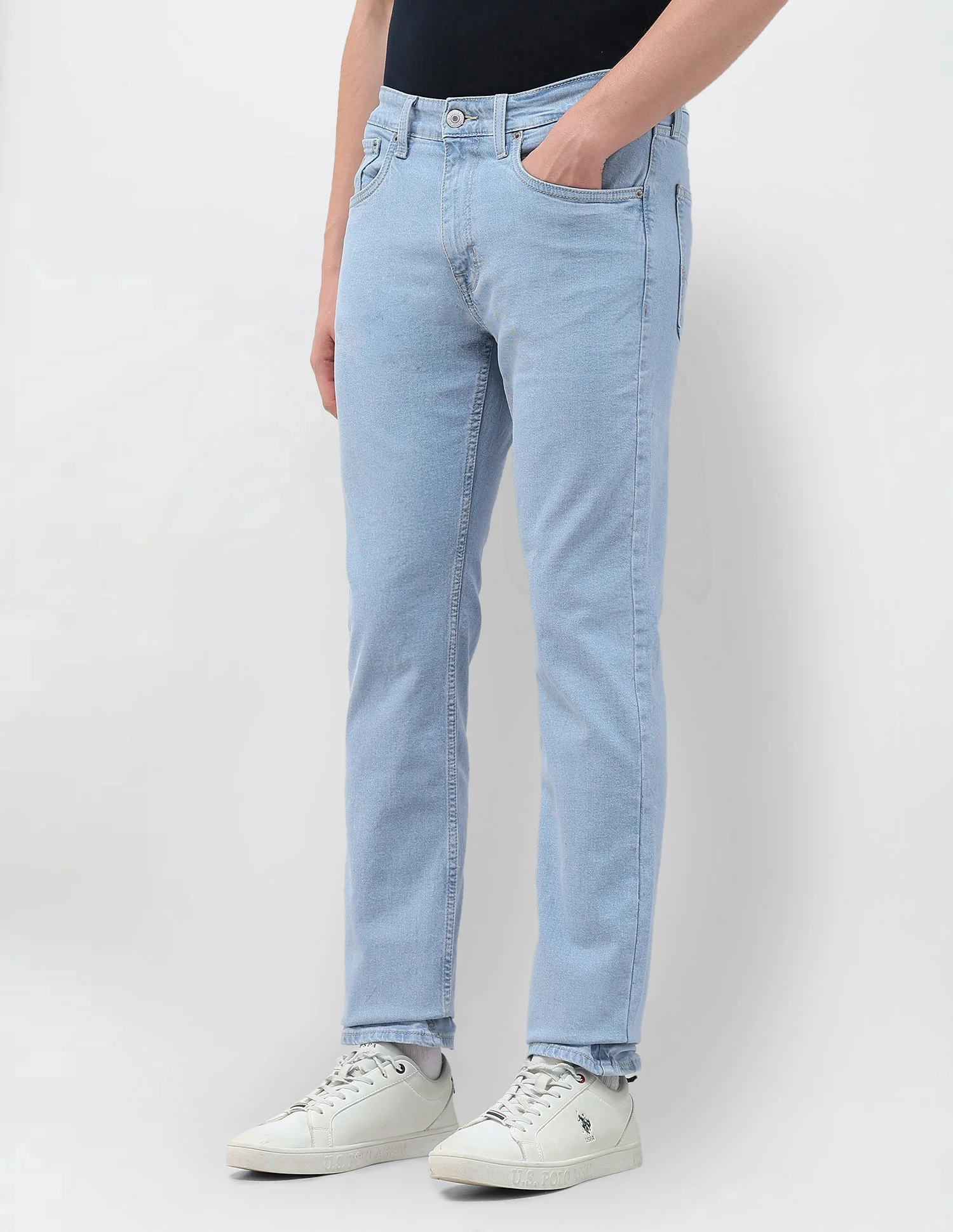 Harold Slim Straight Blue Jeans - Image 4