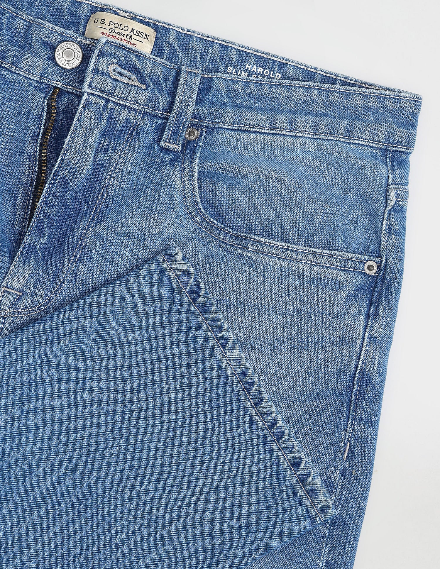 Harold Slim Straight Blue Jeans - Image 2