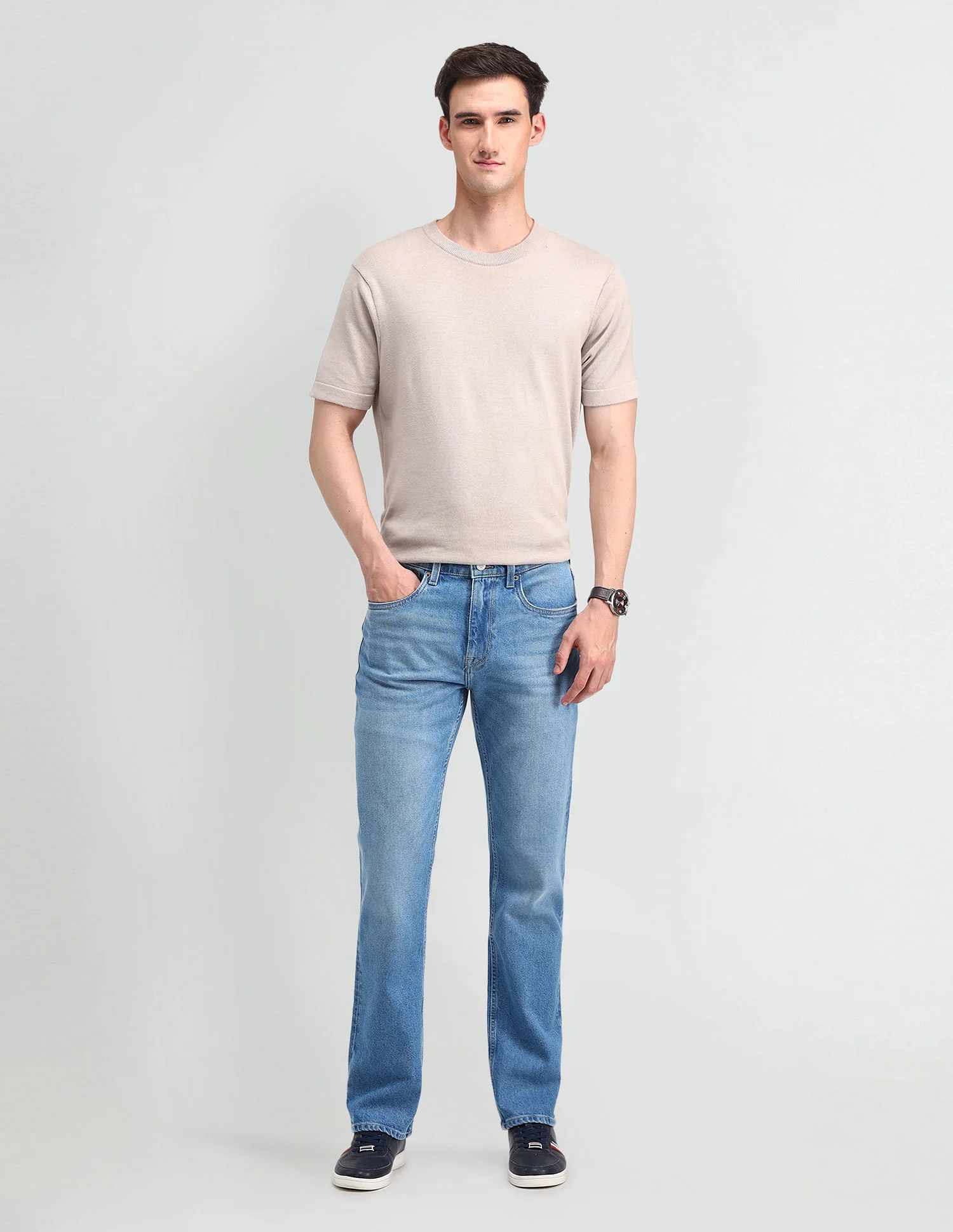 Harold Slim Straight Blue Jeans - Image 3
