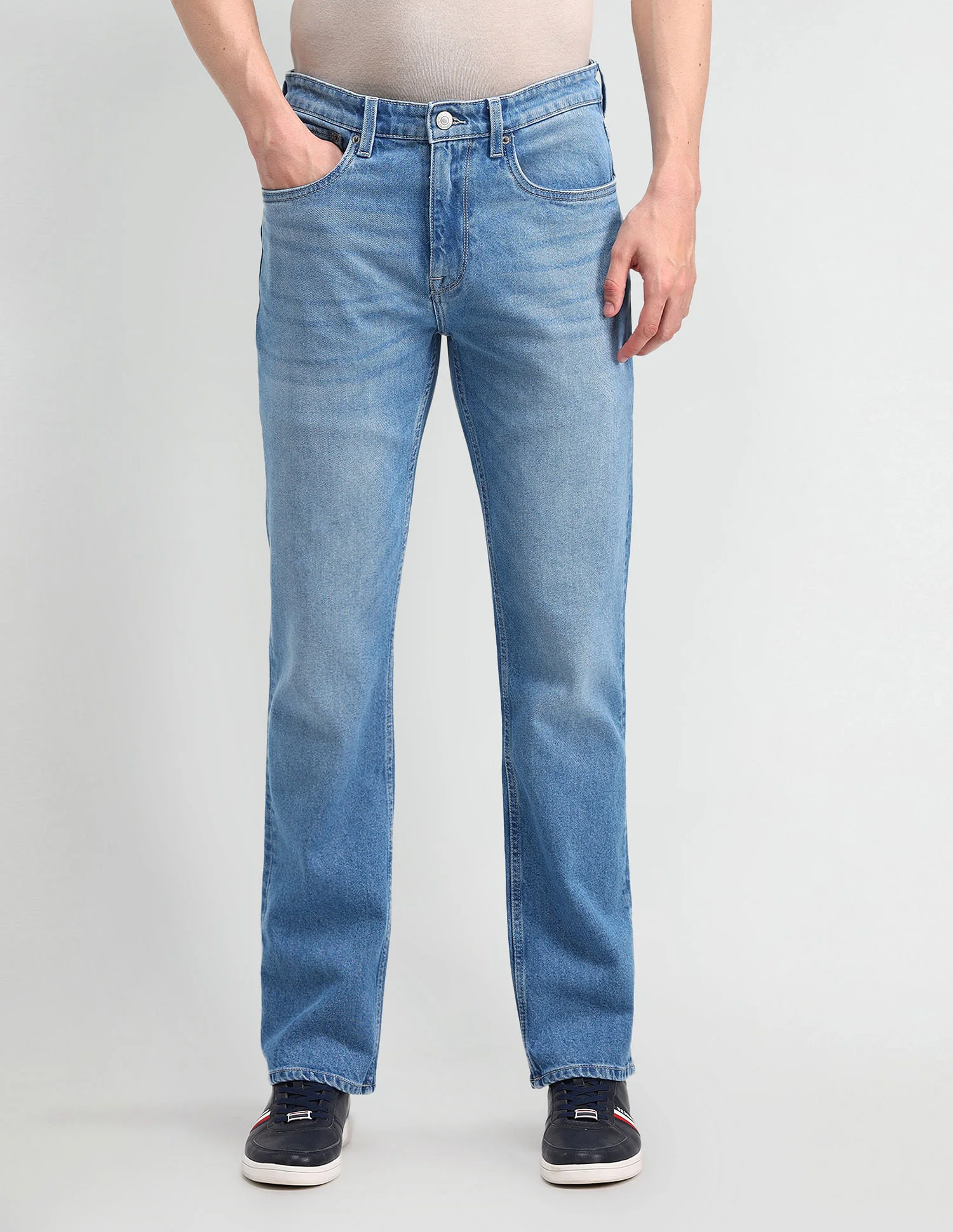 Harold Slim Straight Blue Jeans - Image 6