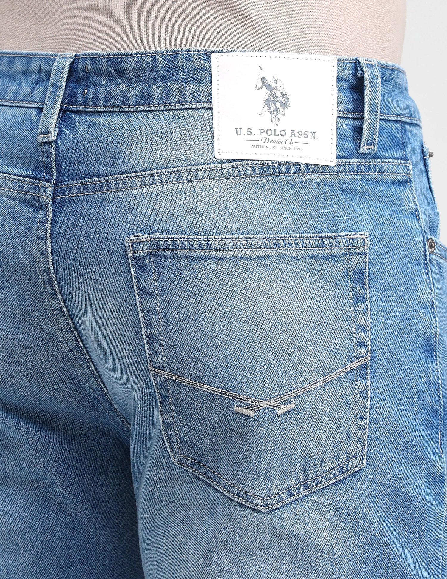 Harold Slim Straight Blue Jeans - Image 7