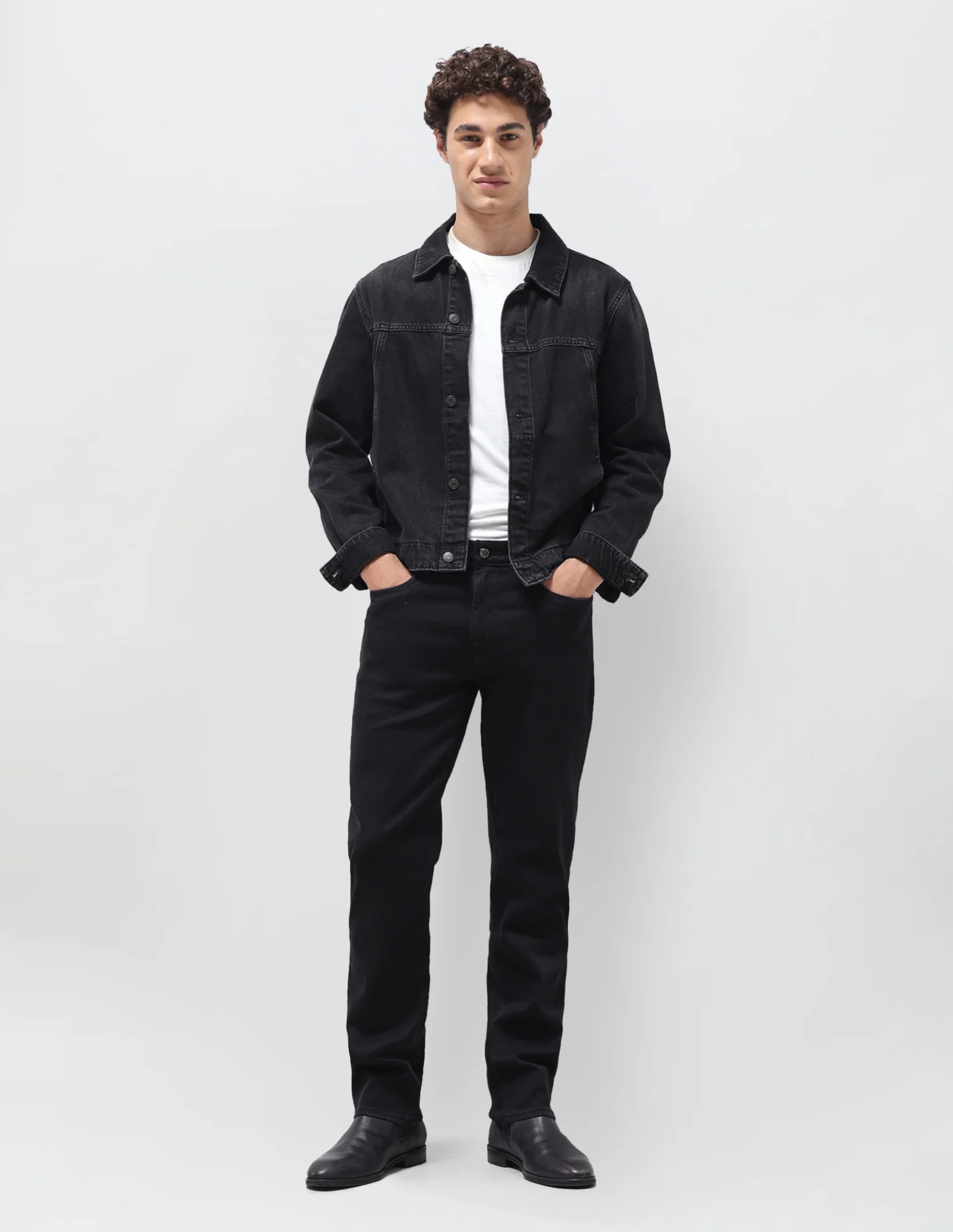 Harold Slim Straight Fit Black Jeans - Image 3