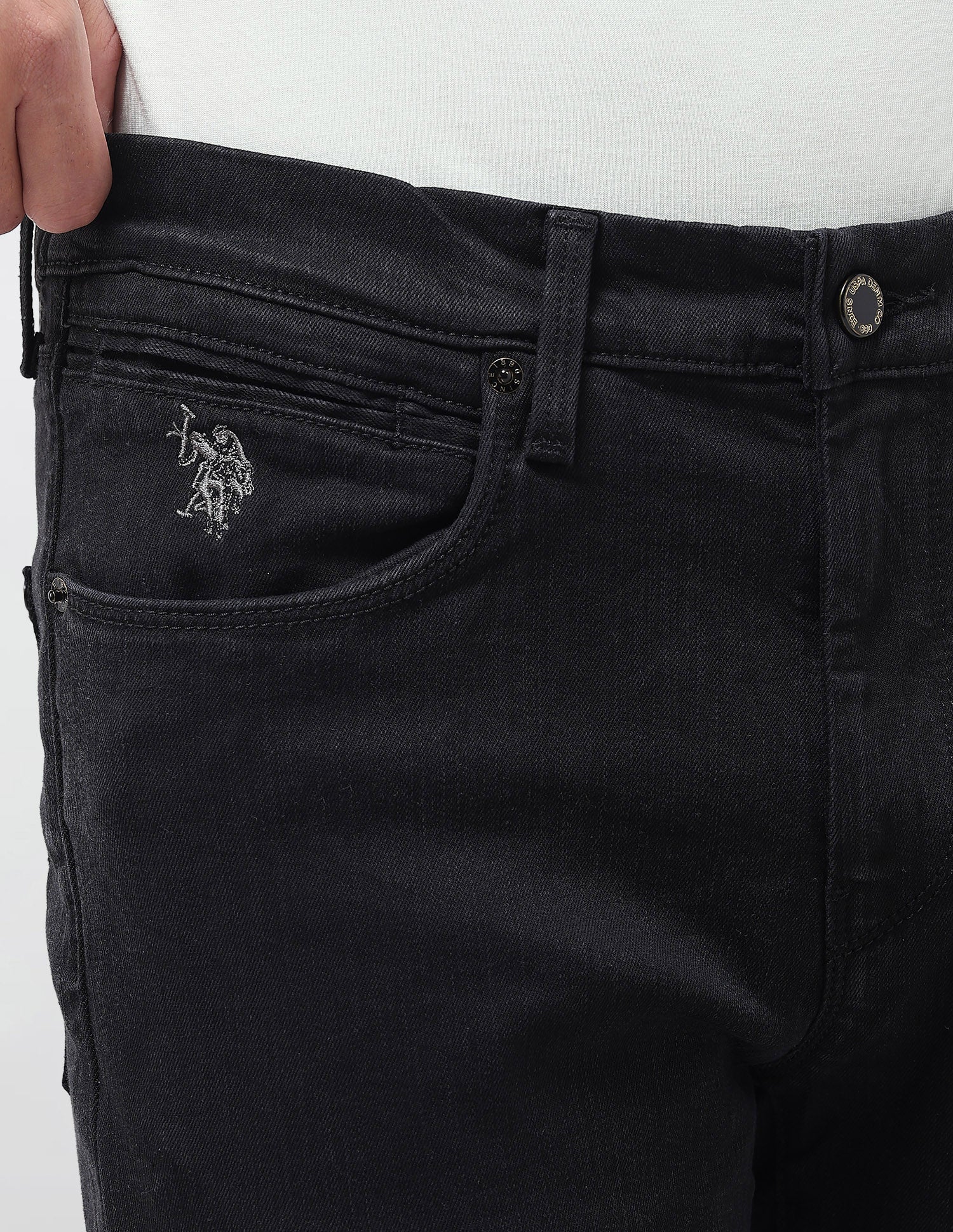 Harold Slim Straight Fit Black Jeans - Image 7