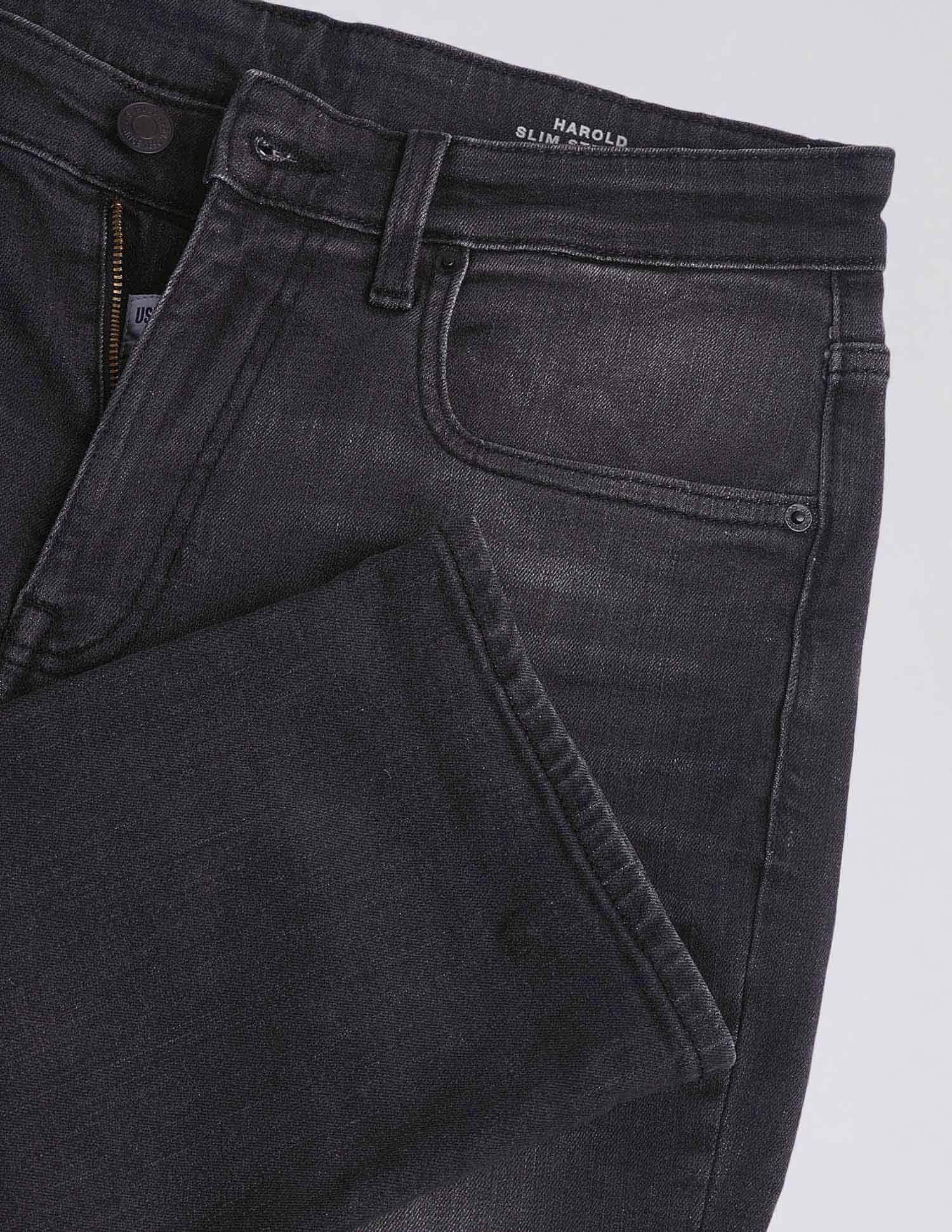 Harold Slim Straight Fit Black Jeans - Image 2