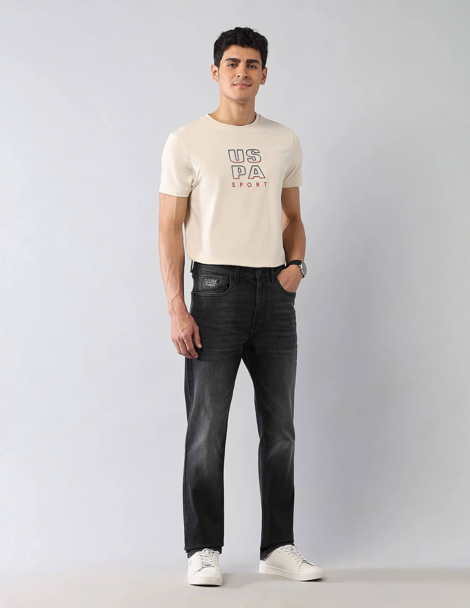 Harold Slim Straight Fit Black Jeans - Image 3