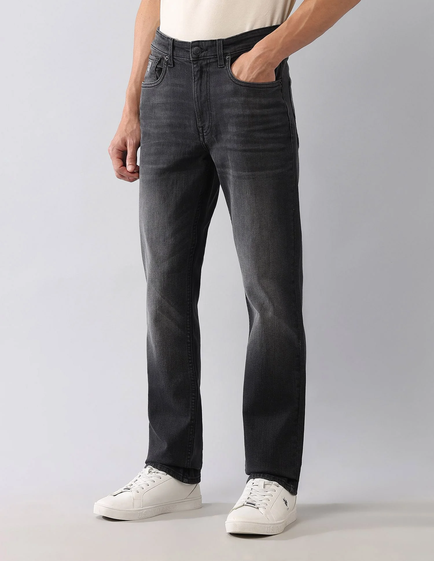 Harold Slim Straight Fit Black Jeans - Image 4