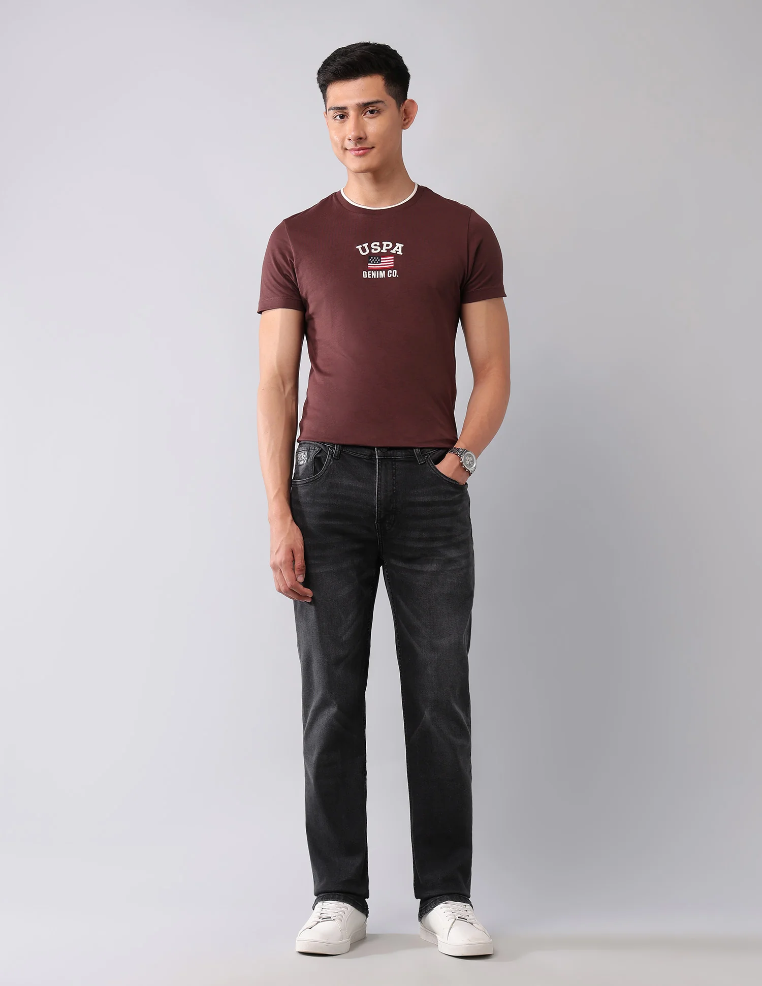 Harold Slim Straight Fit Black Jeans - Image 3