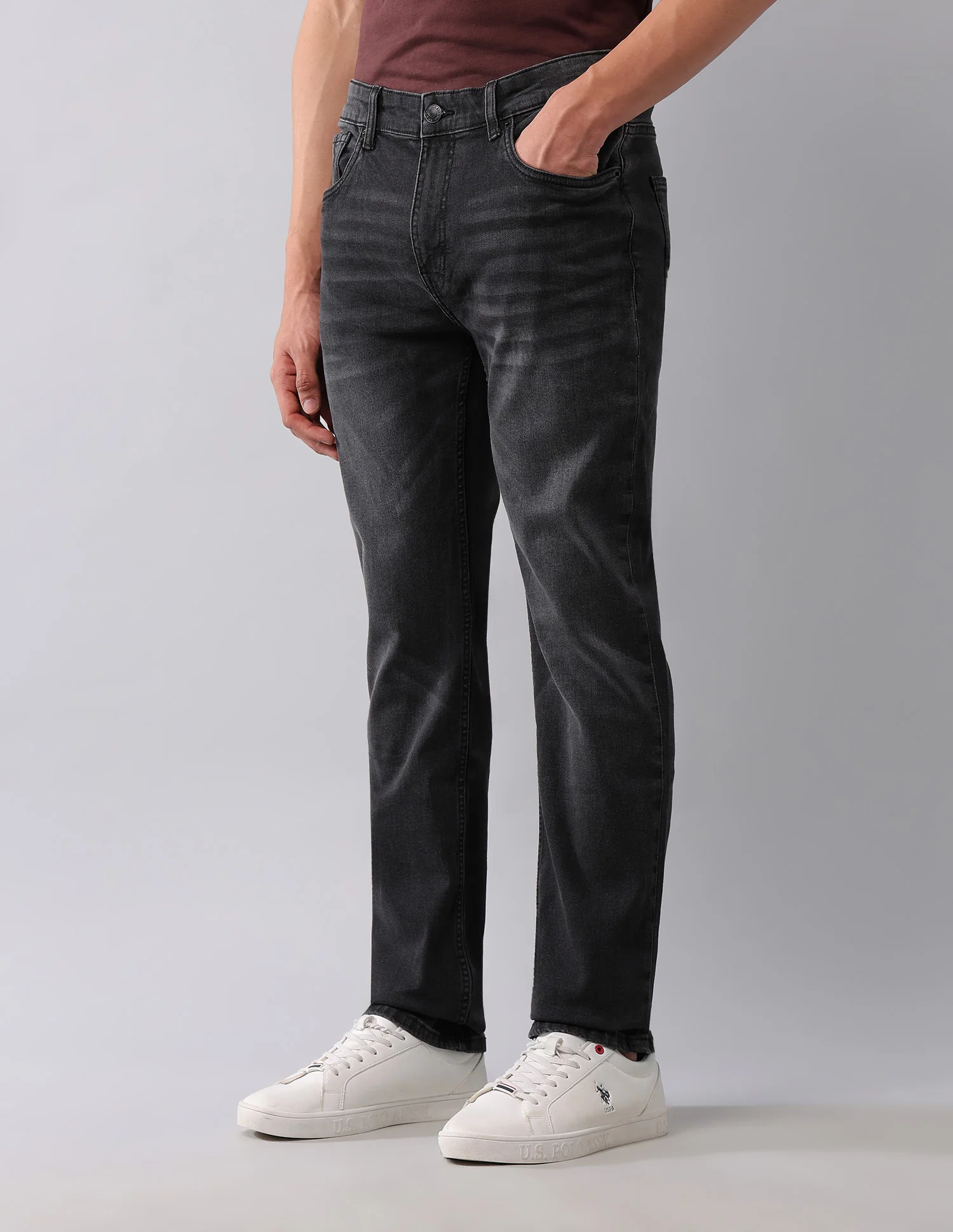 Harold Slim Straight Fit Black Jeans - Image 4