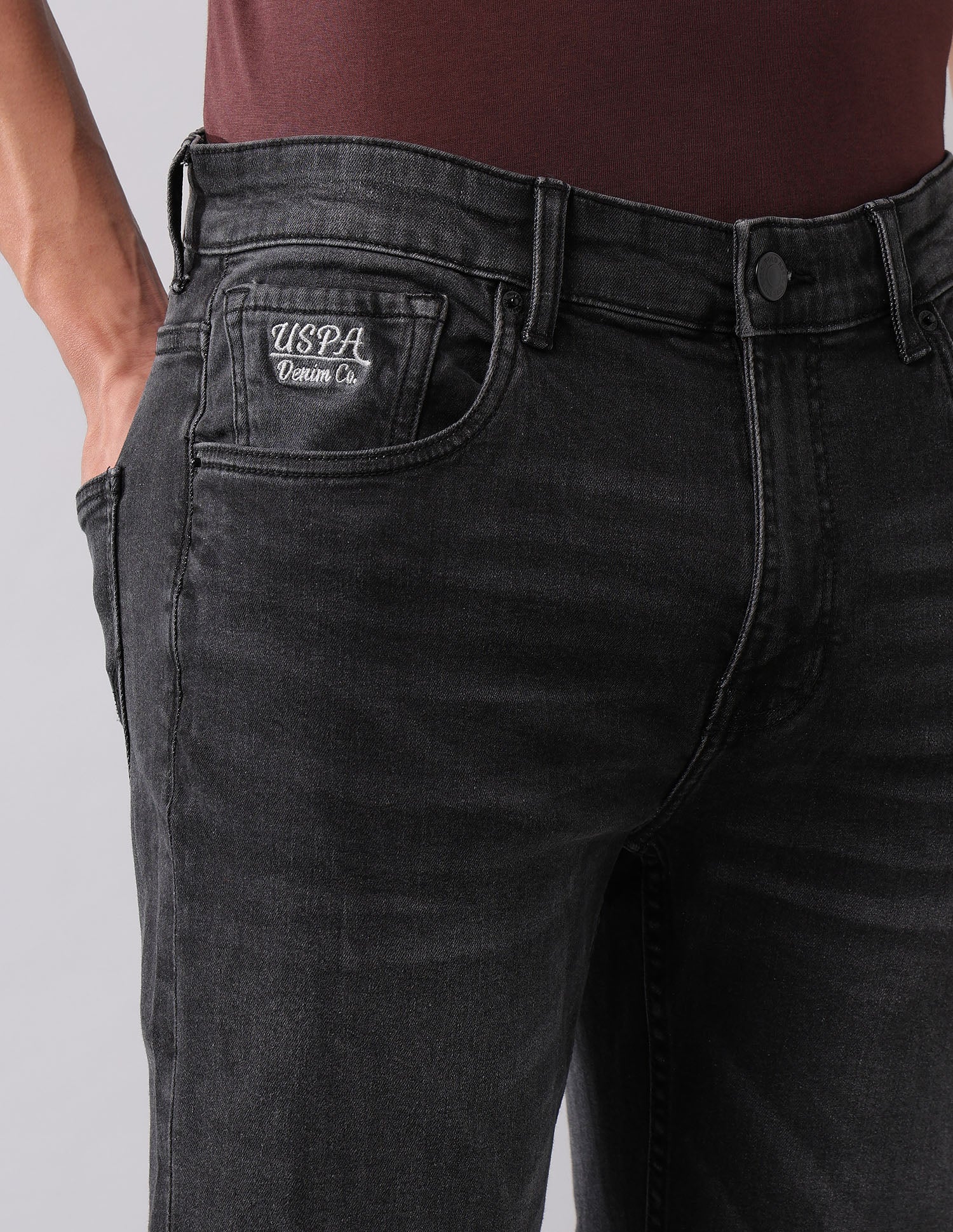 Harold Slim Straight Fit Black Jeans - Image 7