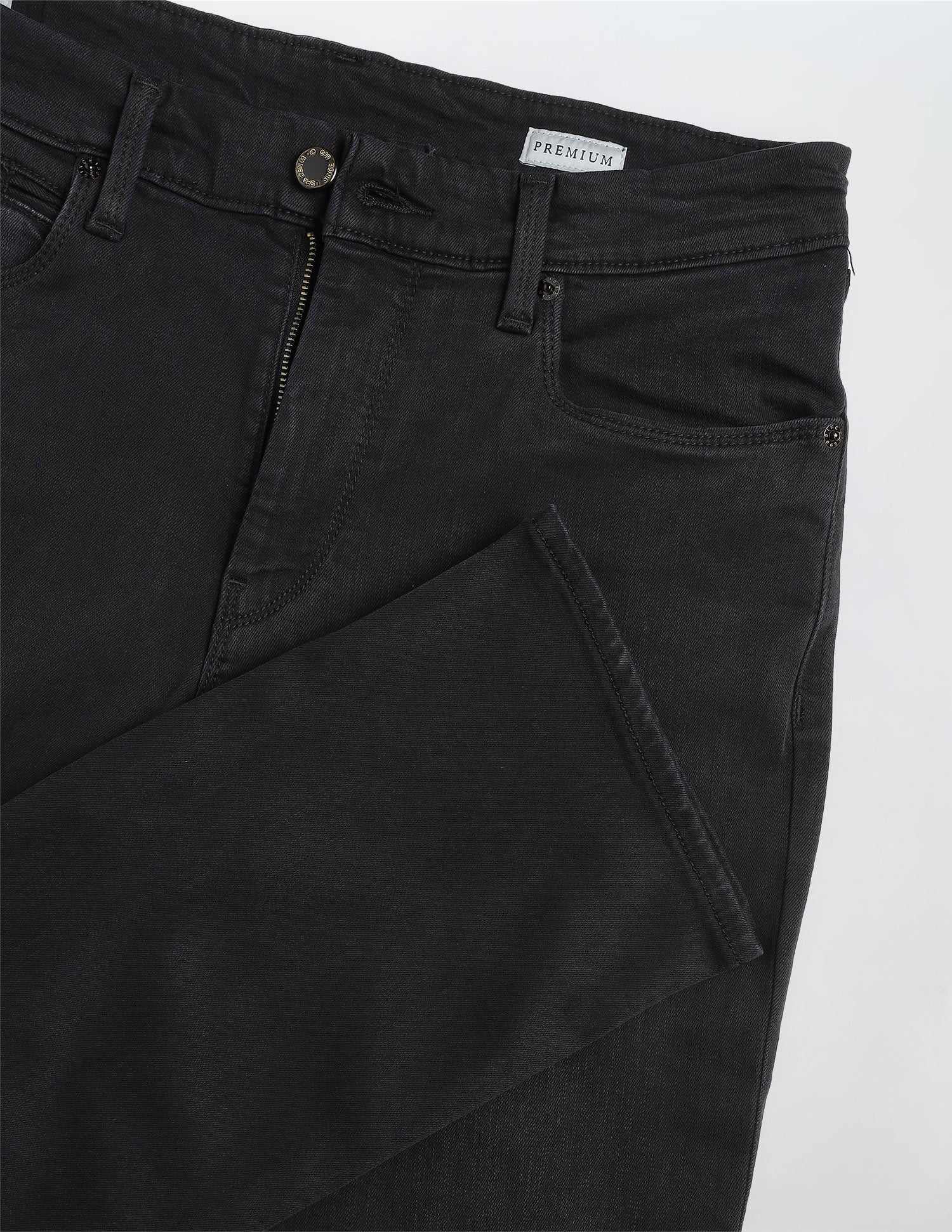 Harold Slim Straight Fit Black Jeans - Image 2