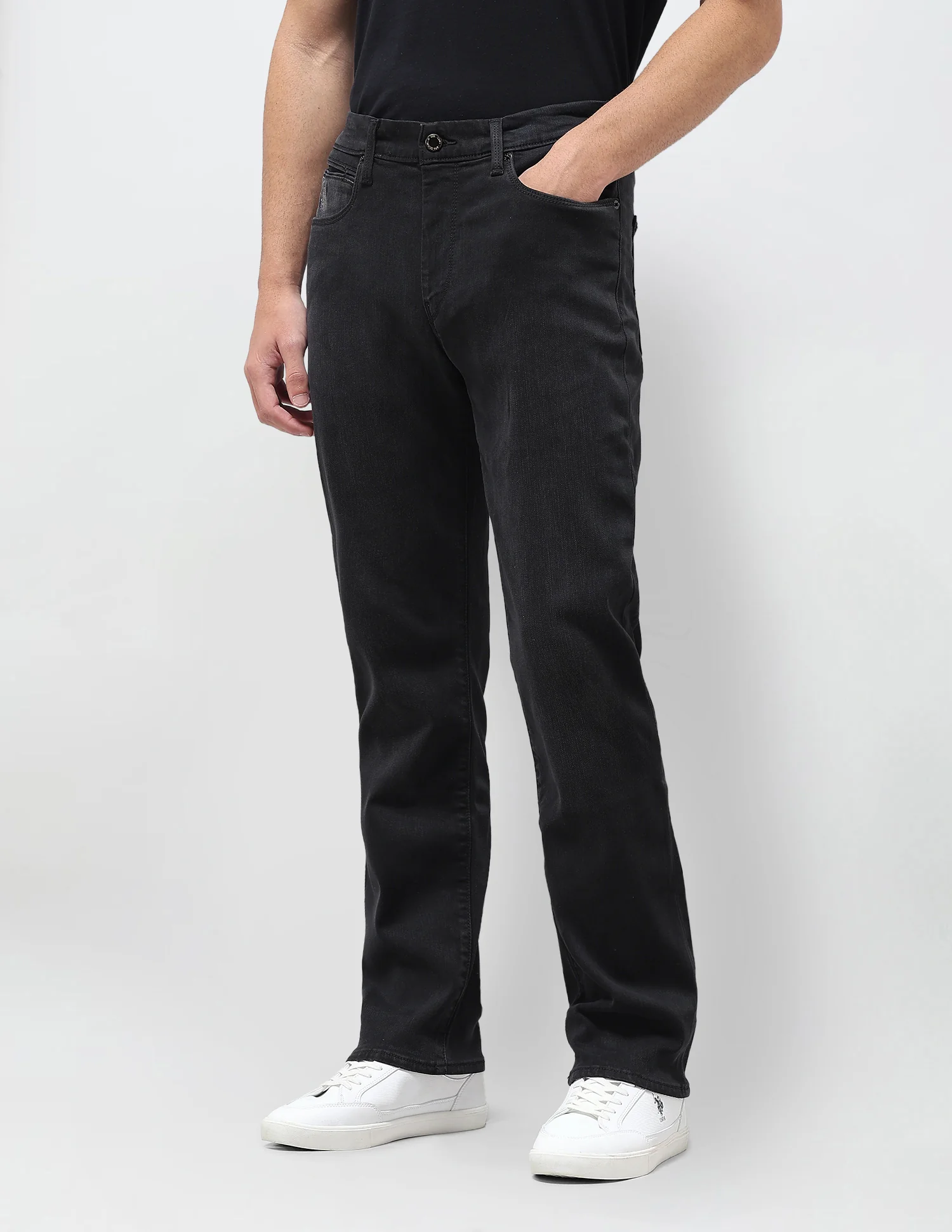 Harold Slim Straight Fit Black Jeans - Image 4
