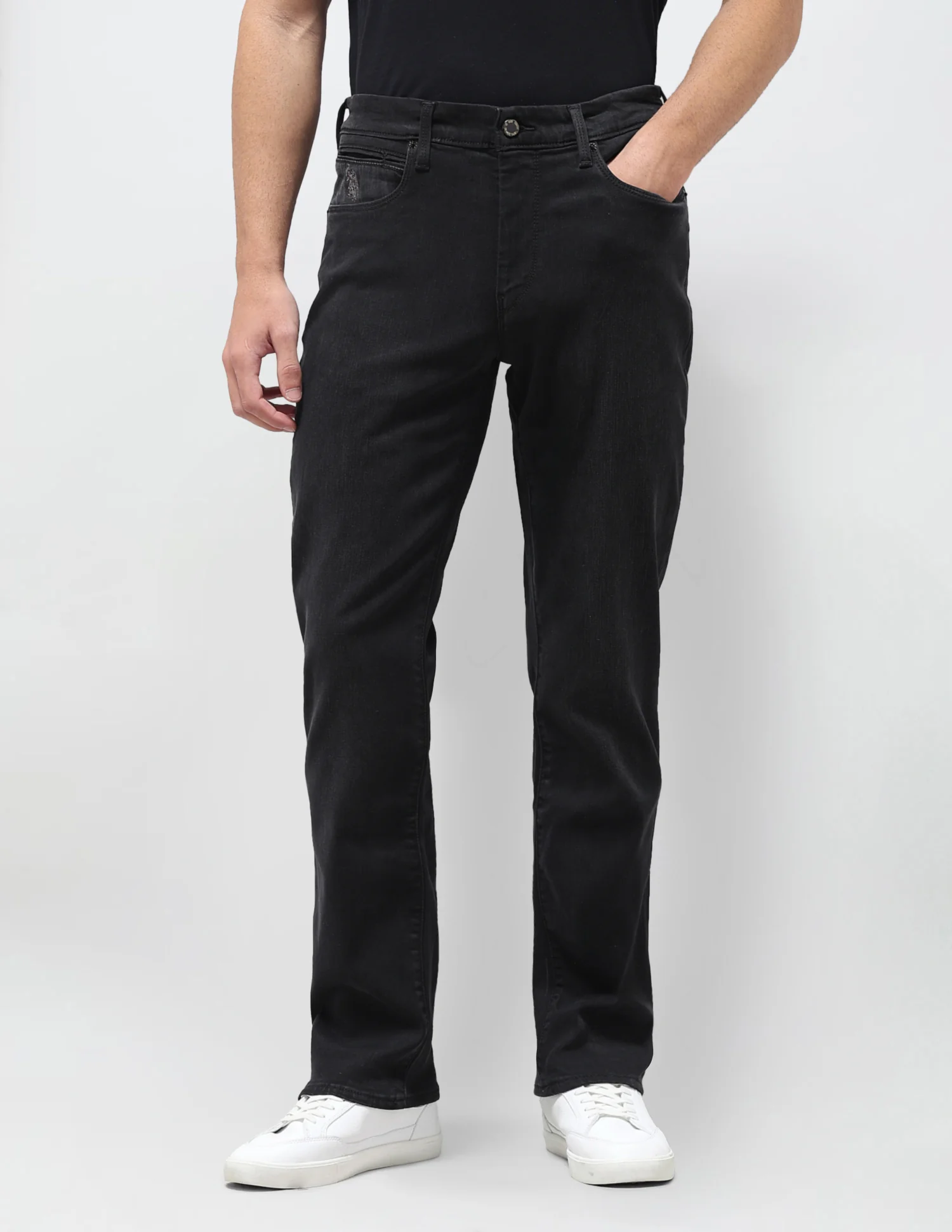Harold Slim Straight Fit Black Jeans - Image 6