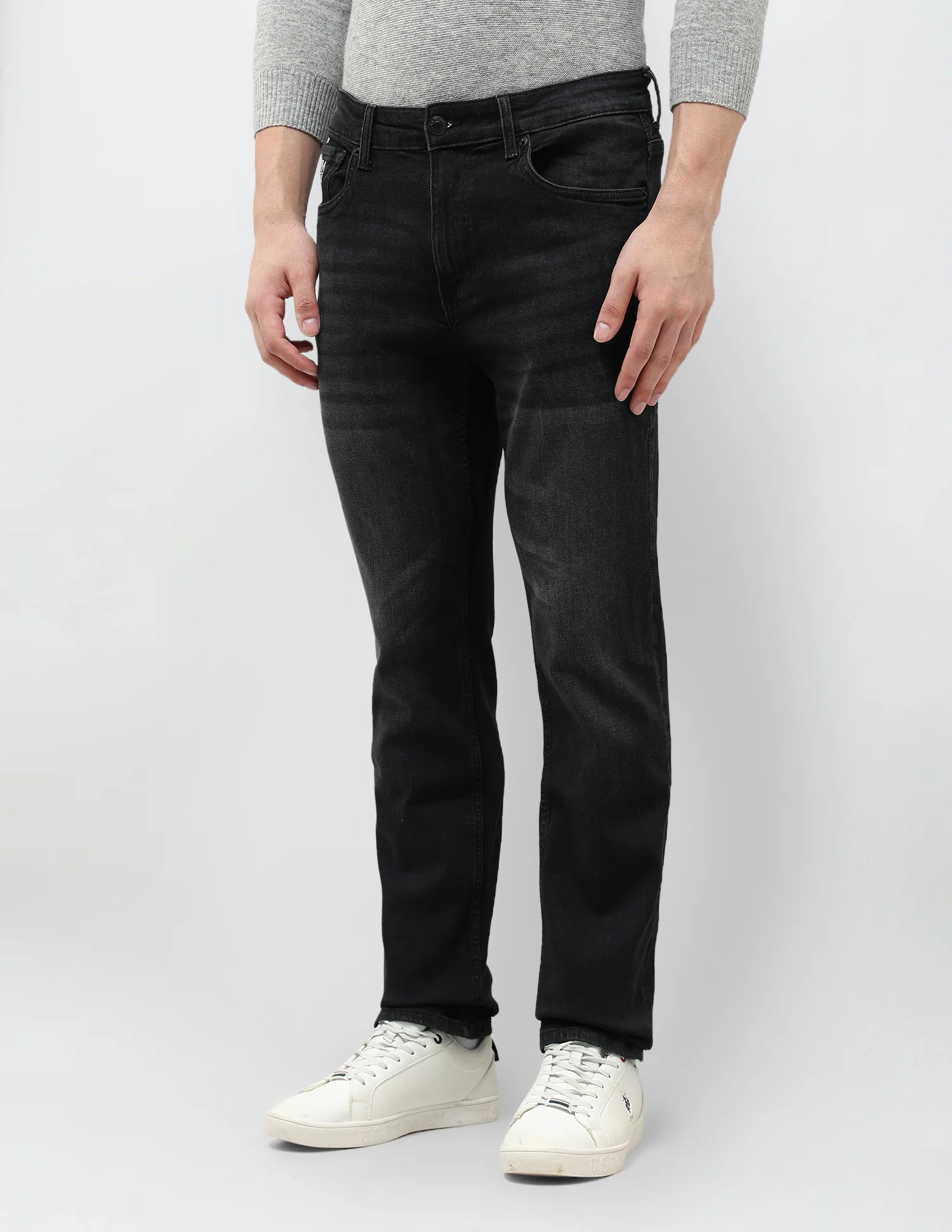 Harold Slim Straight Fit Black Jeans - Image 4