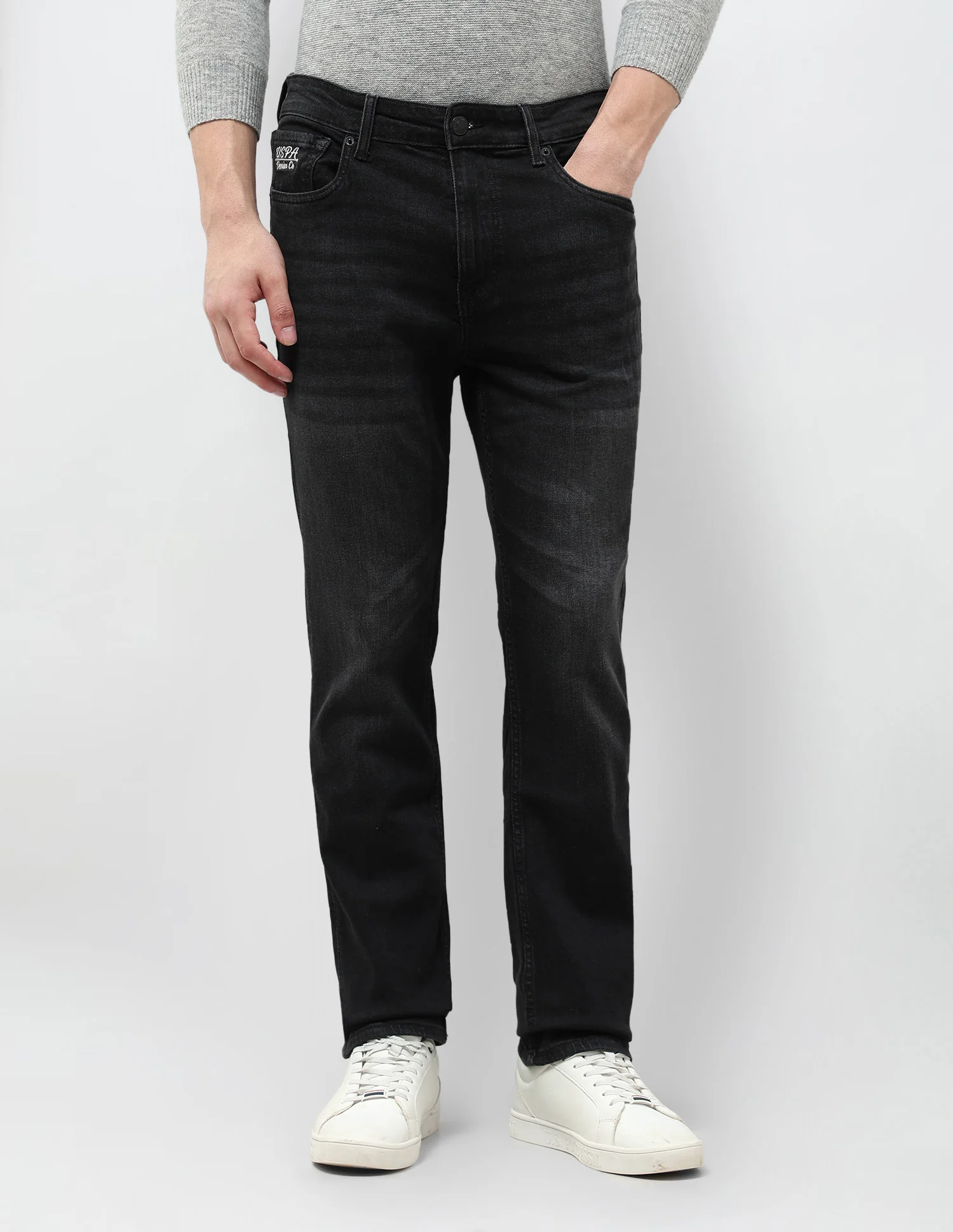 Harold Slim Straight Fit Black Jeans - Image 6