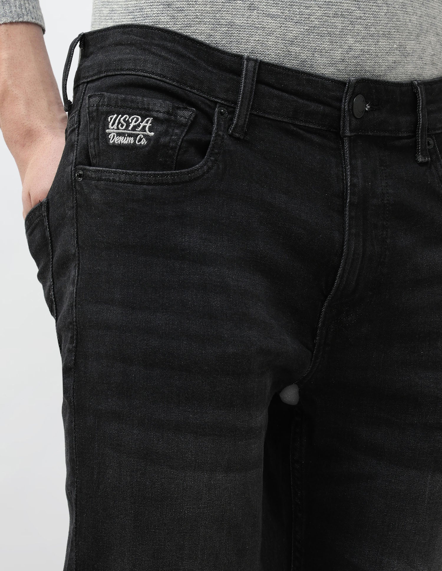 Harold Slim Straight Fit Black Jeans - Image 7