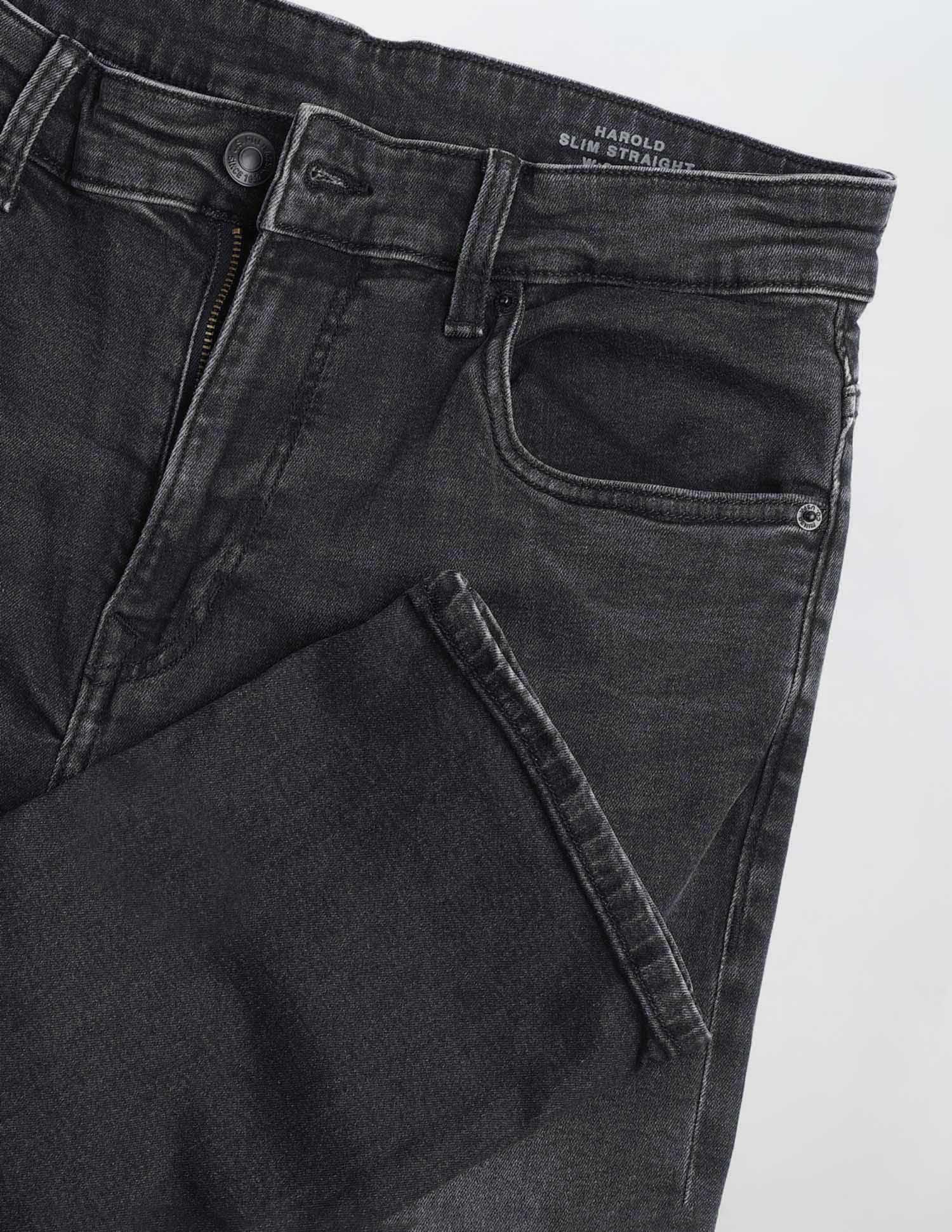 Harold Slim Straight Fit Black Jeans - Image 2