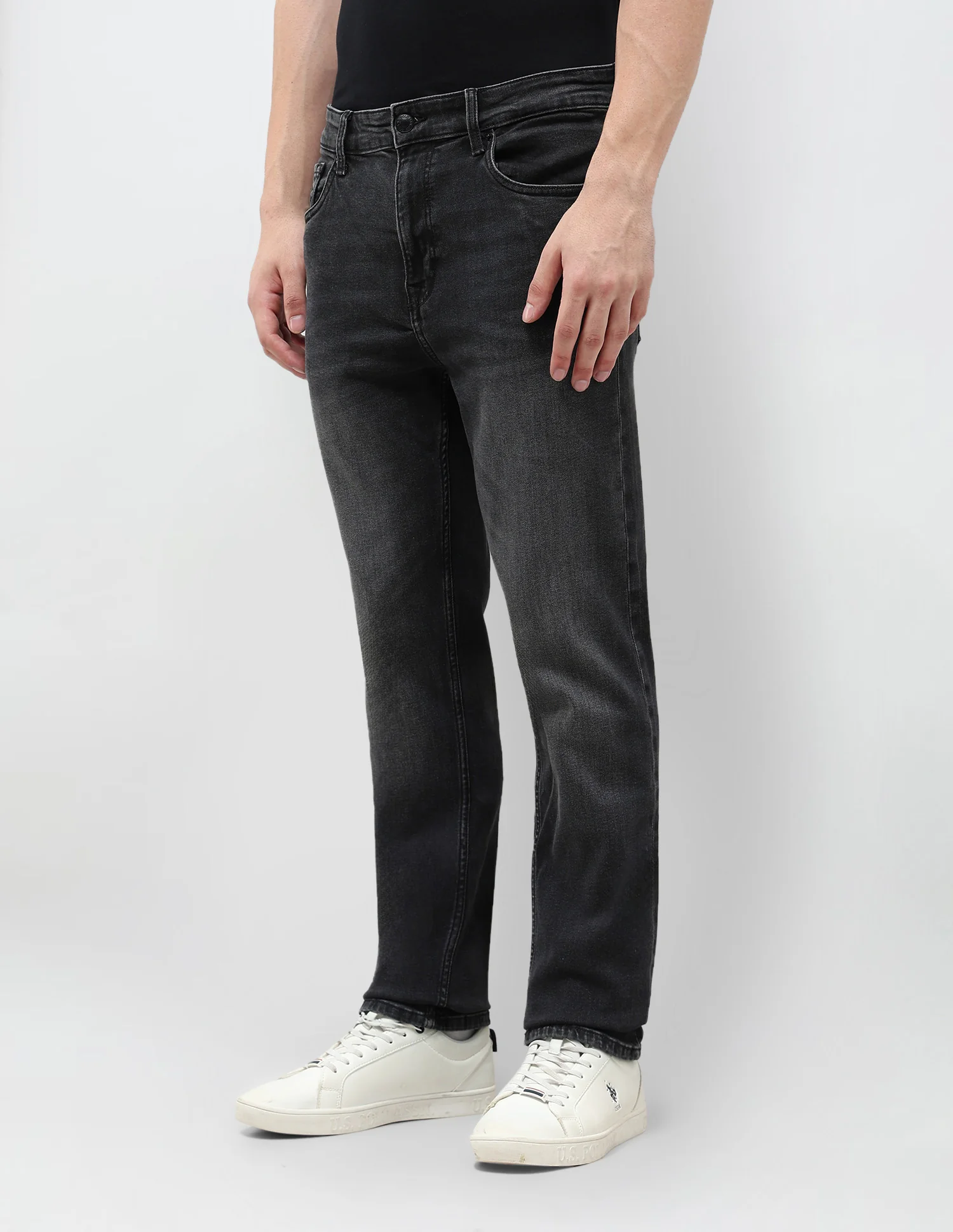 Harold Slim Straight Fit Black Jeans - Image 4