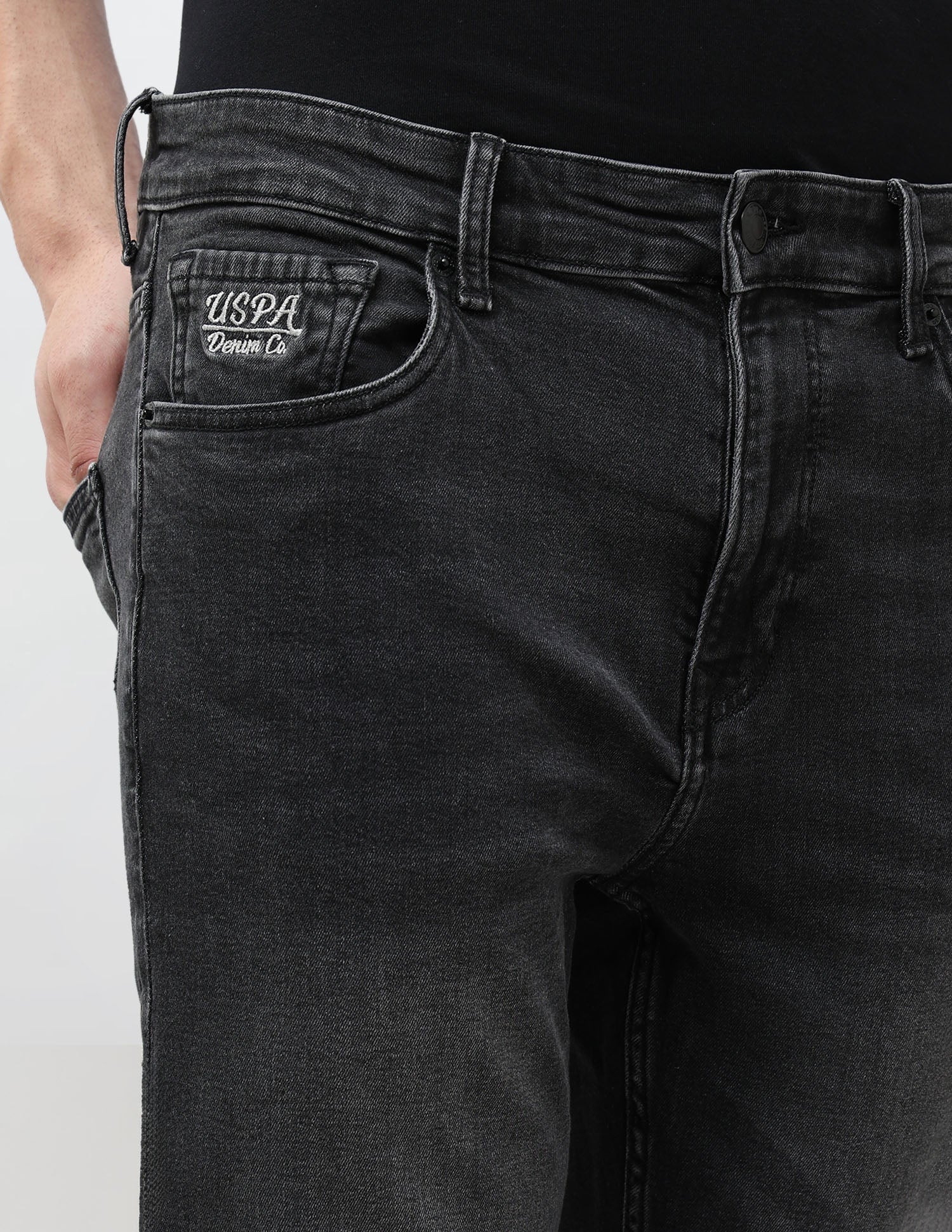 Harold Slim Straight Fit Black Jeans - Image 7