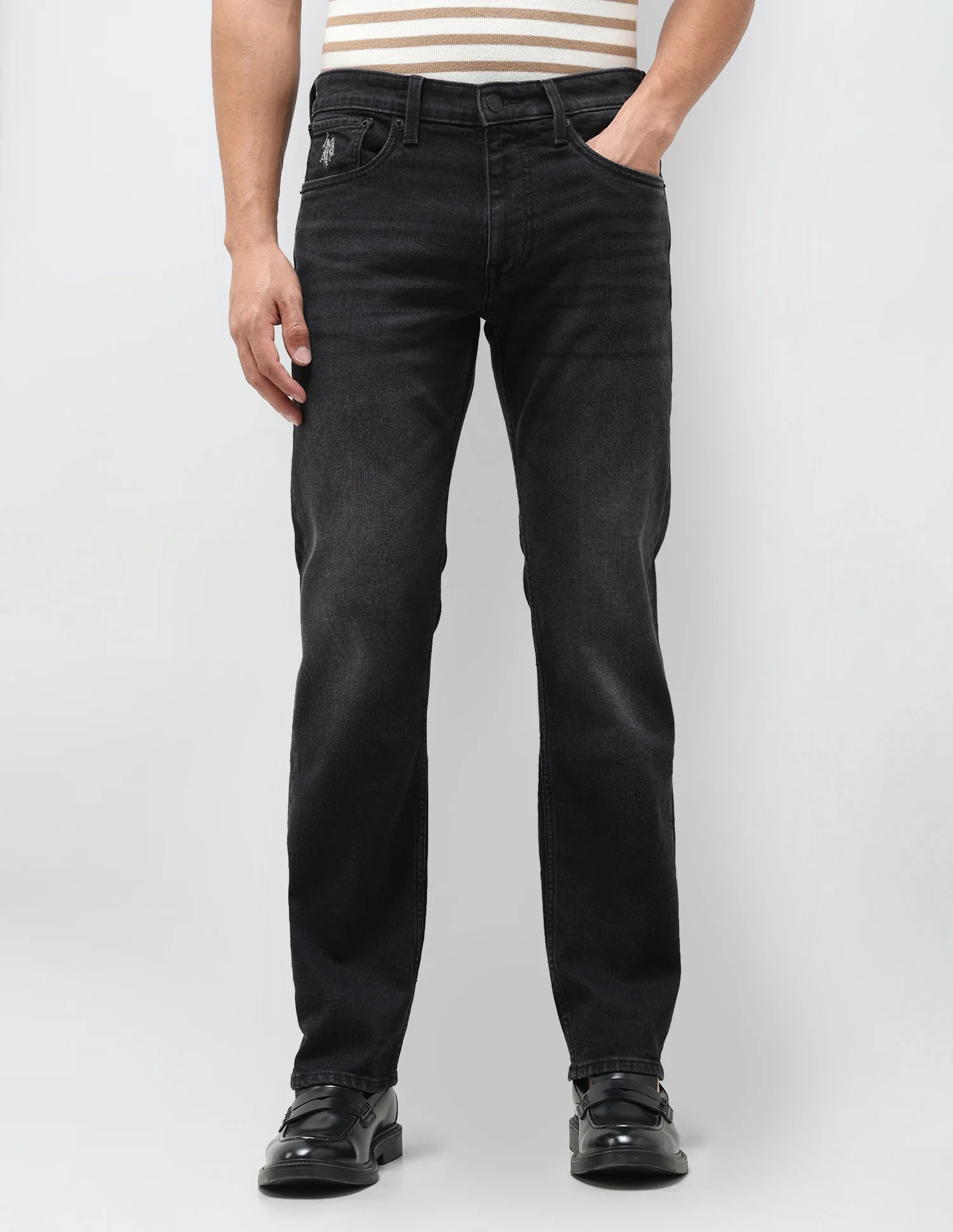 Harold Slim Straight Fit Black Jeans - Image 6