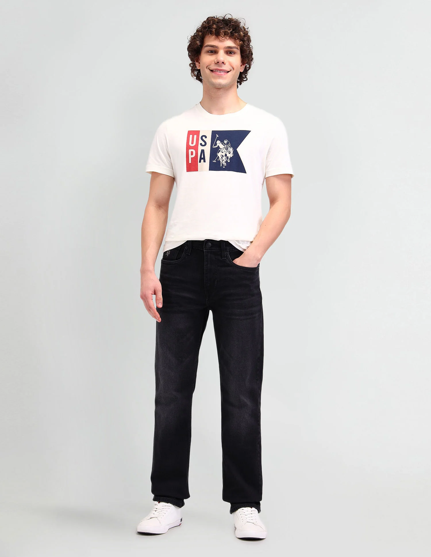 Harold Slim Straight Fit Black Jeans - Image 3