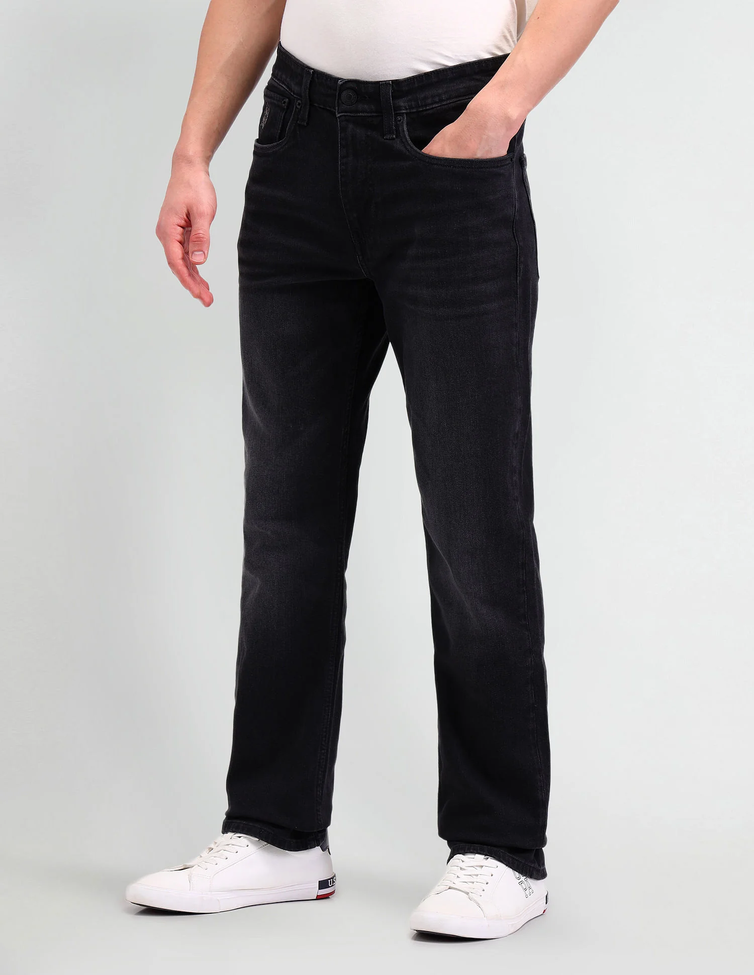 Harold Slim Straight Fit Black Jeans - Image 4