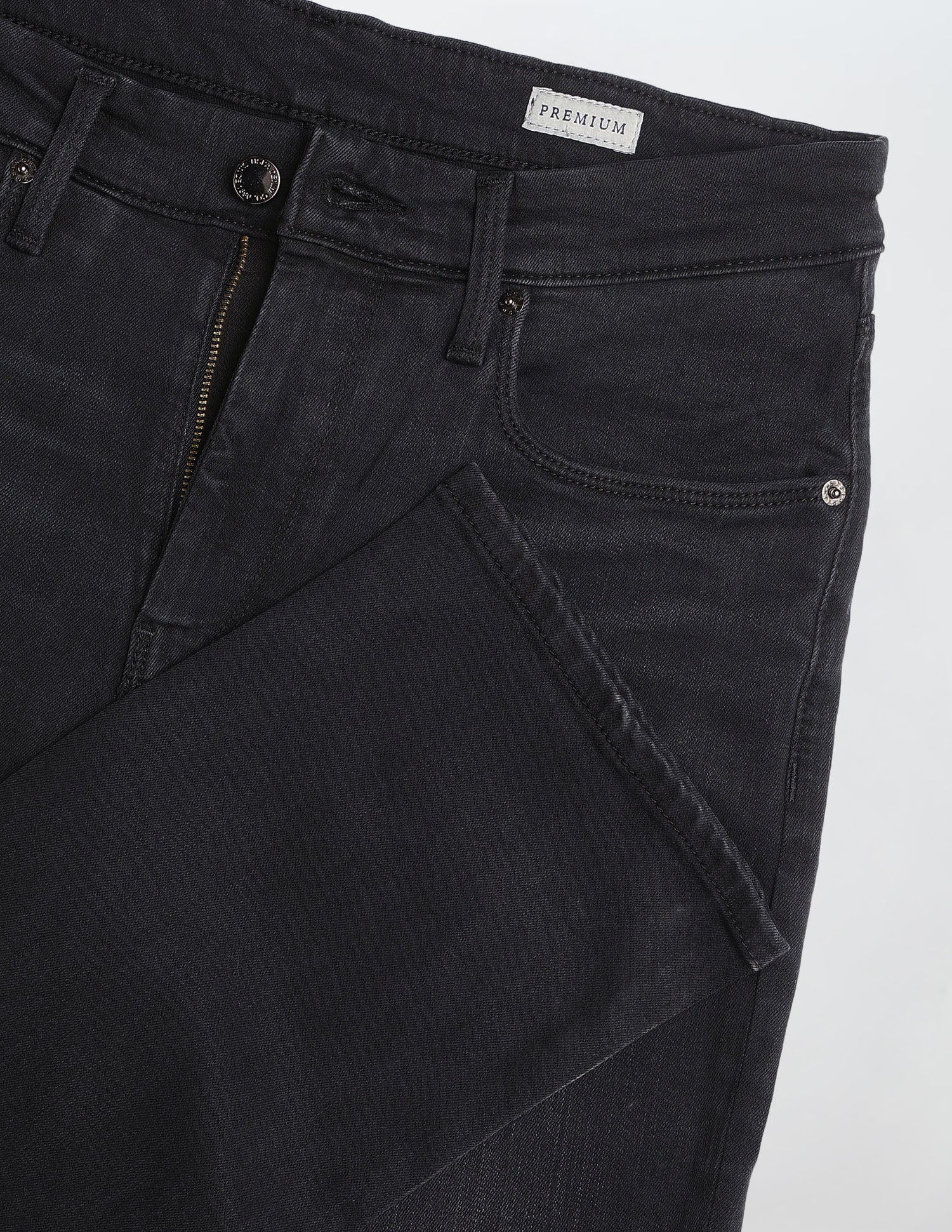 Harold Slim Straight Fit Black Jeans - Image 2