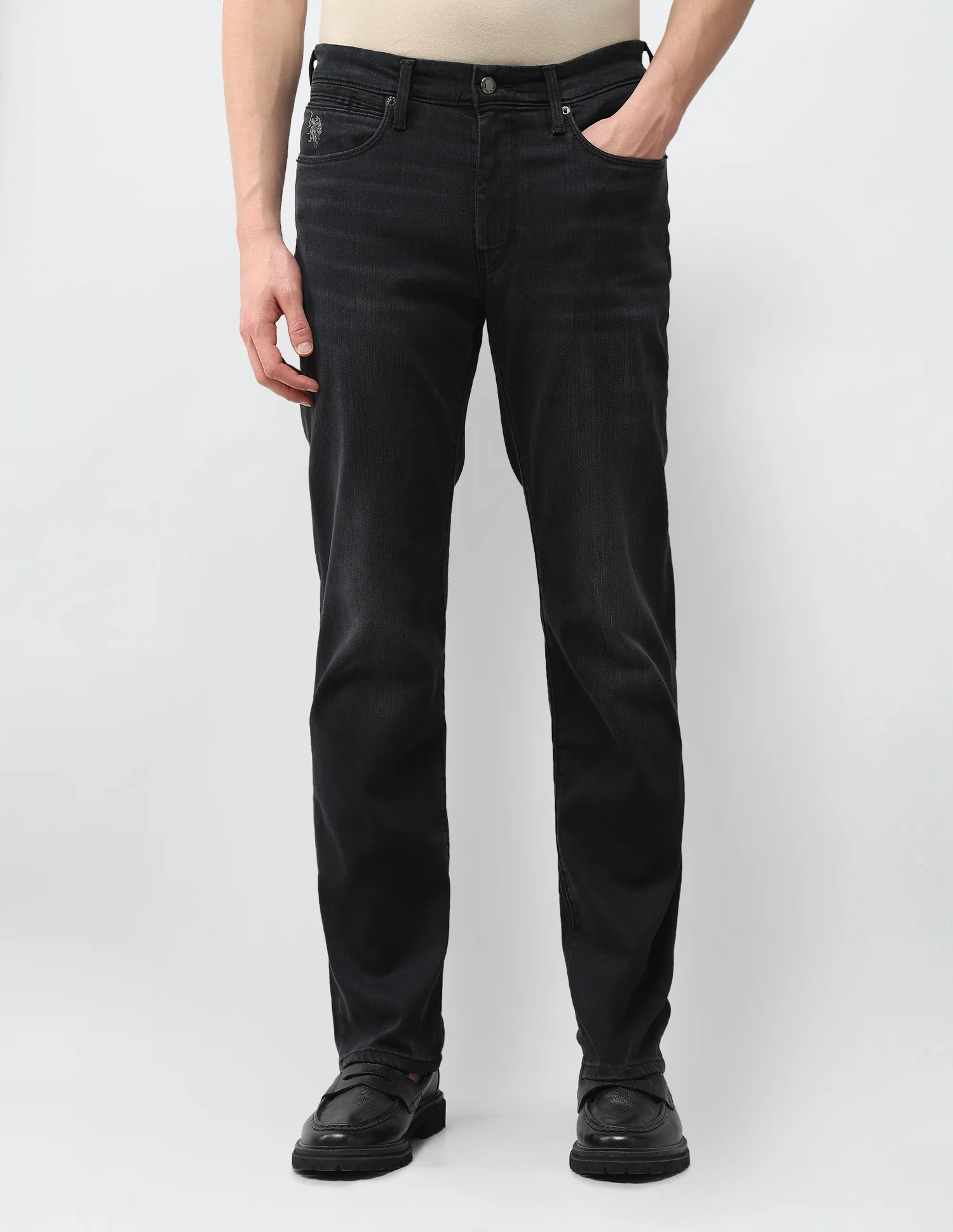 Harold Slim Straight Fit Black Jeans - Image 6