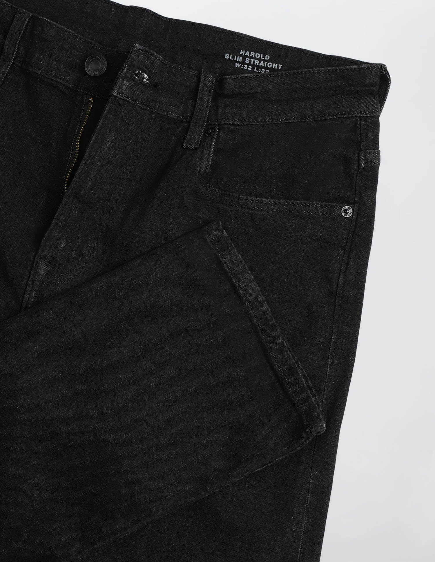 Harold Slim Straight Fit Black Jeans - Image 2