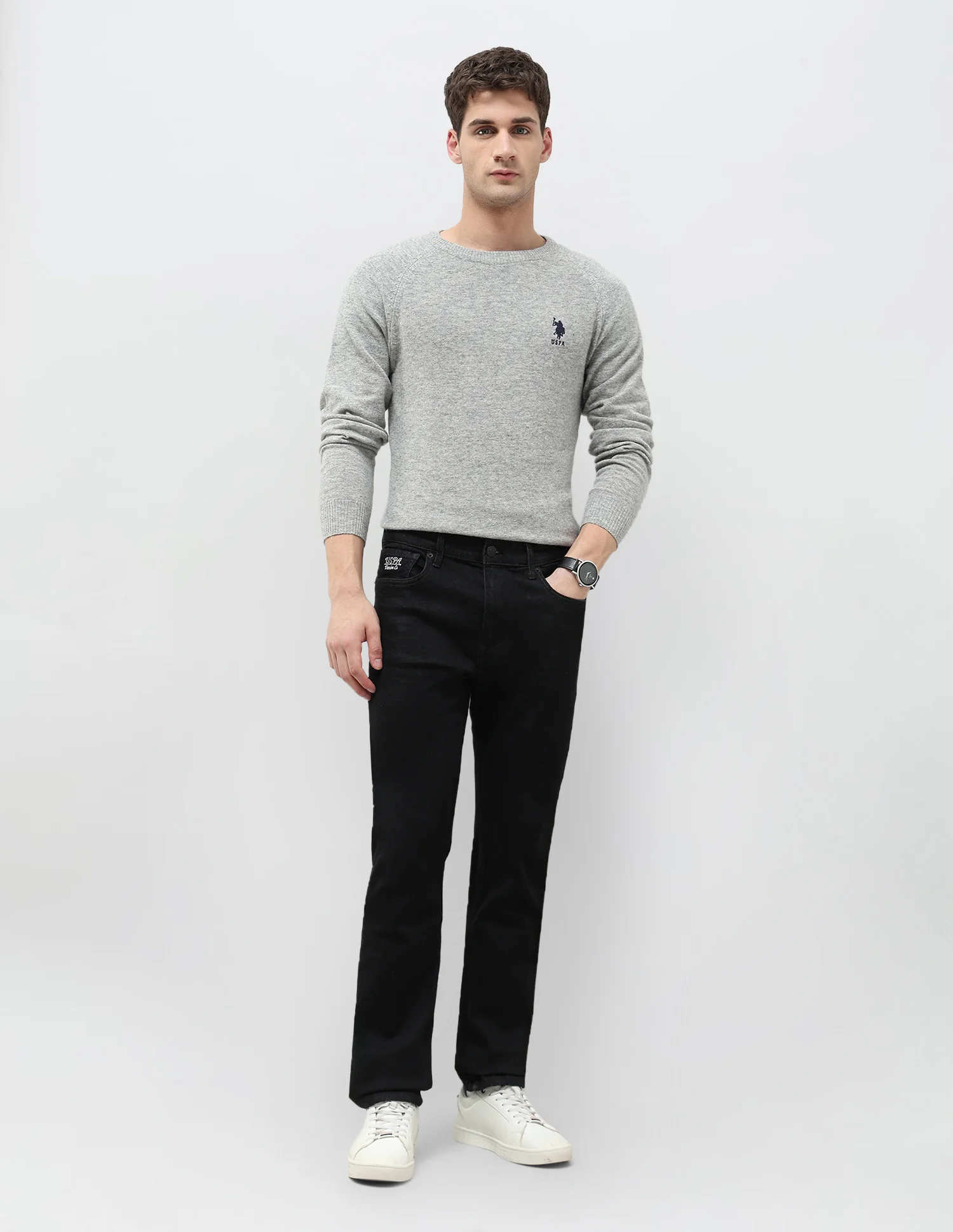 Harold Slim Straight Fit Black Jeans - Image 3