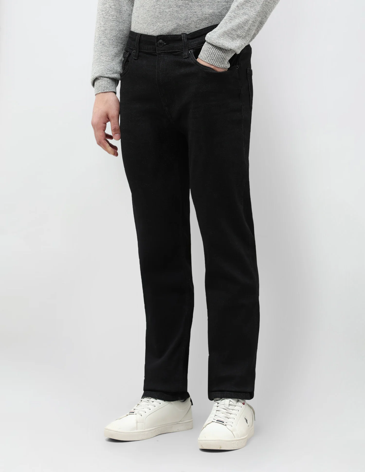 Harold Slim Straight Fit Black Jeans - Image 4