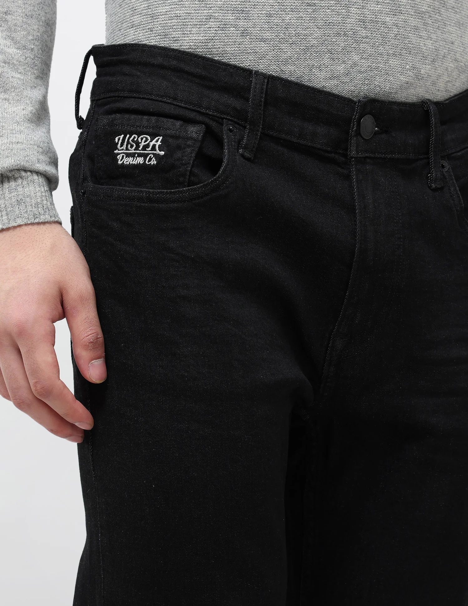Harold Slim Straight Fit Black Jeans - Image 7