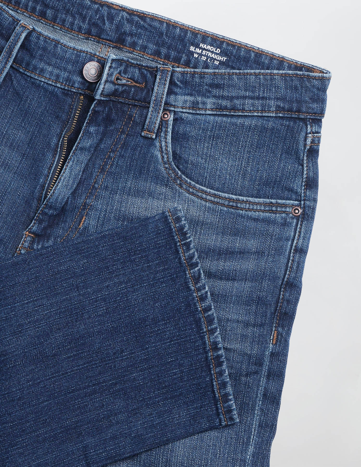 Harold Slim Straight Fit Blue Jeans - Image 2