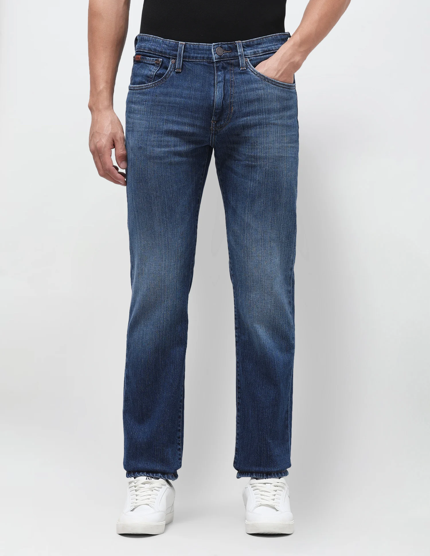Harold Slim Straight Fit Blue Jeans - Image 6