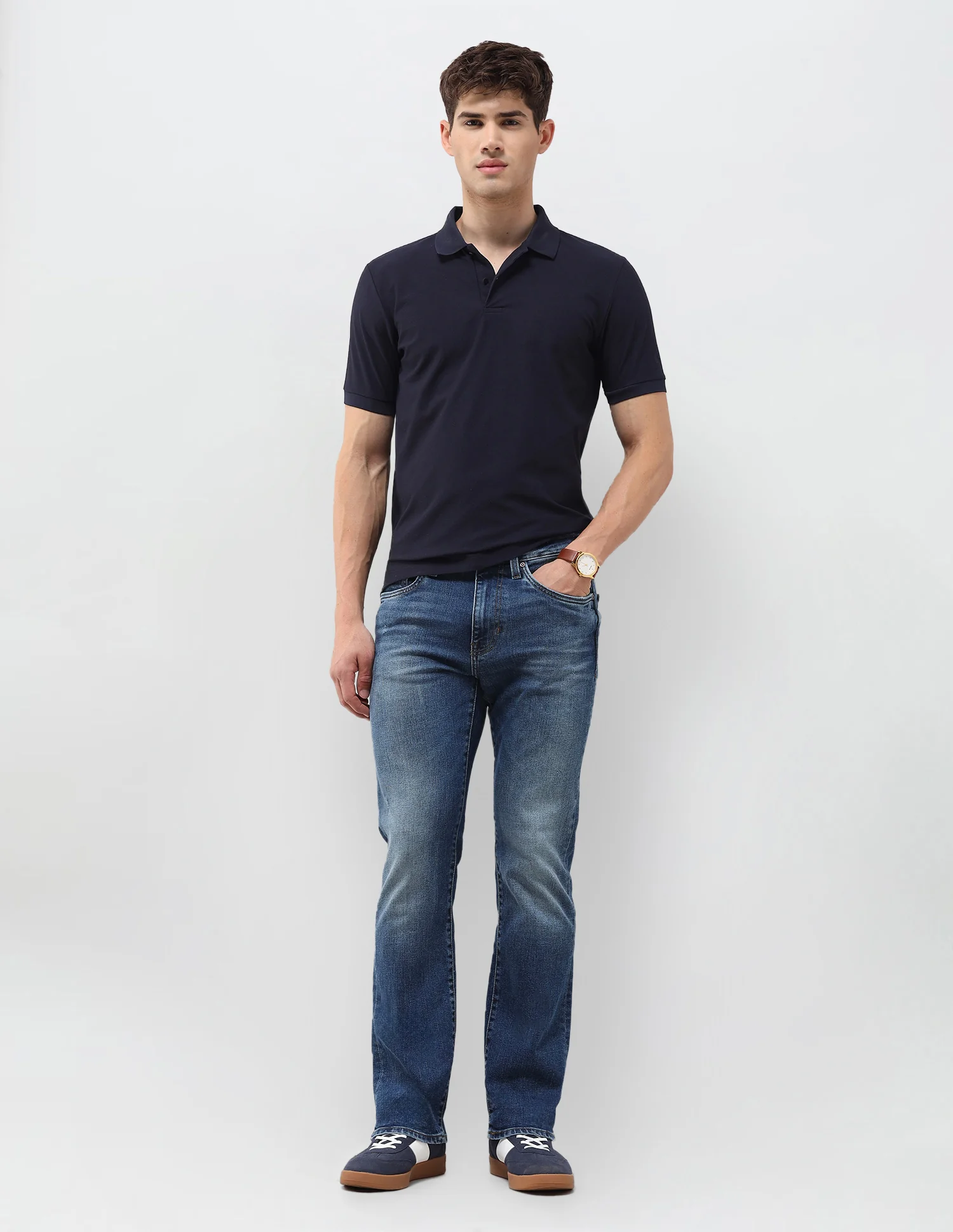 Harold Slim Straight Fit Blue Jeans - Image 3