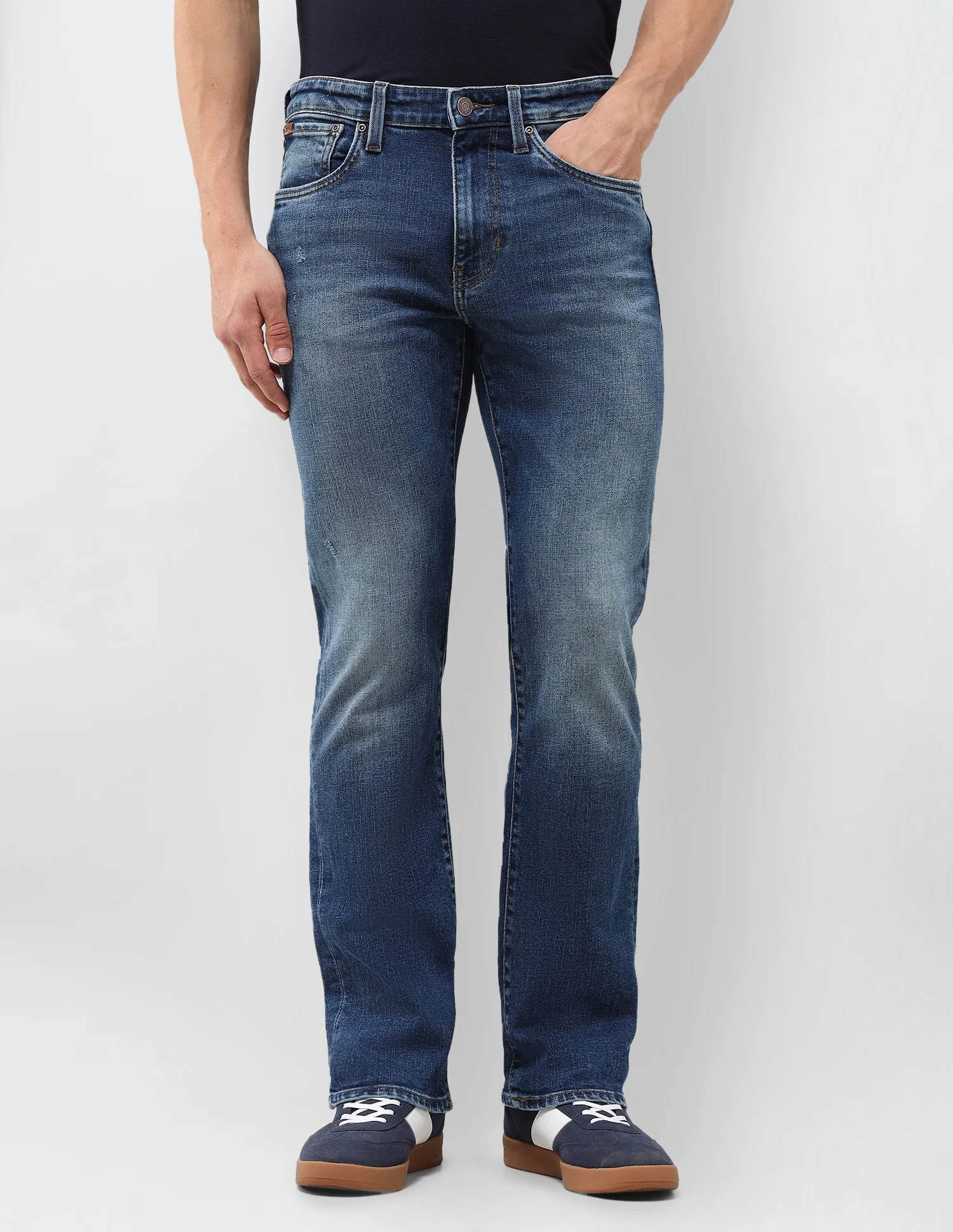 Harold Slim Straight Fit Blue Jeans - Image 6