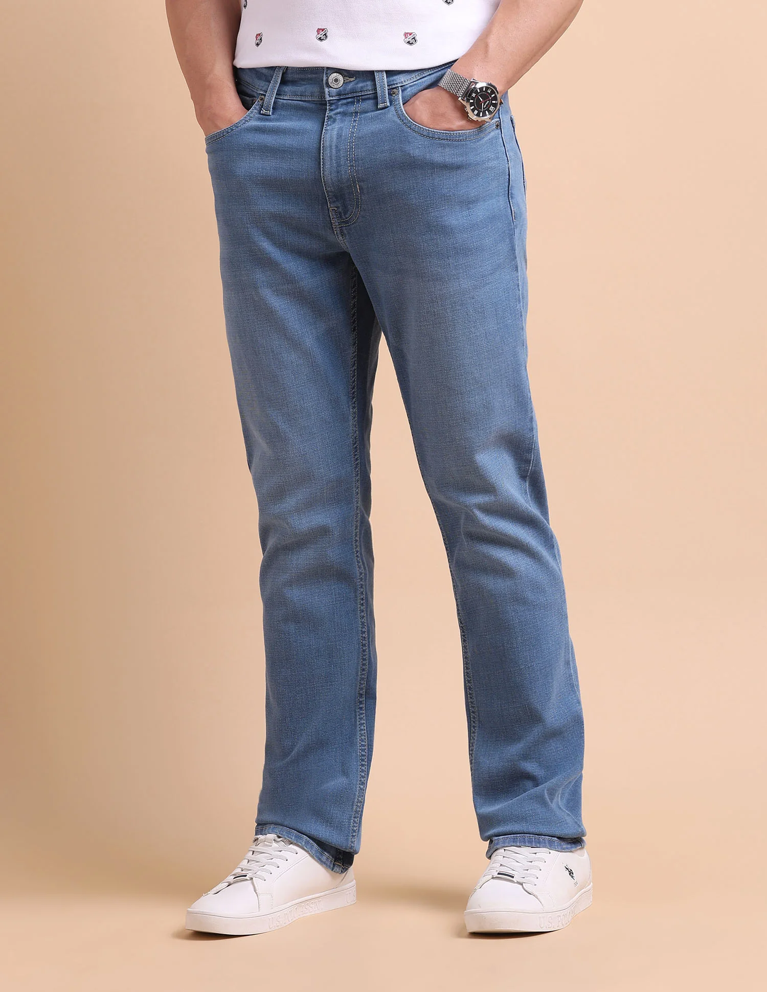 Harold Slim Straight Fit Blue Jeans
