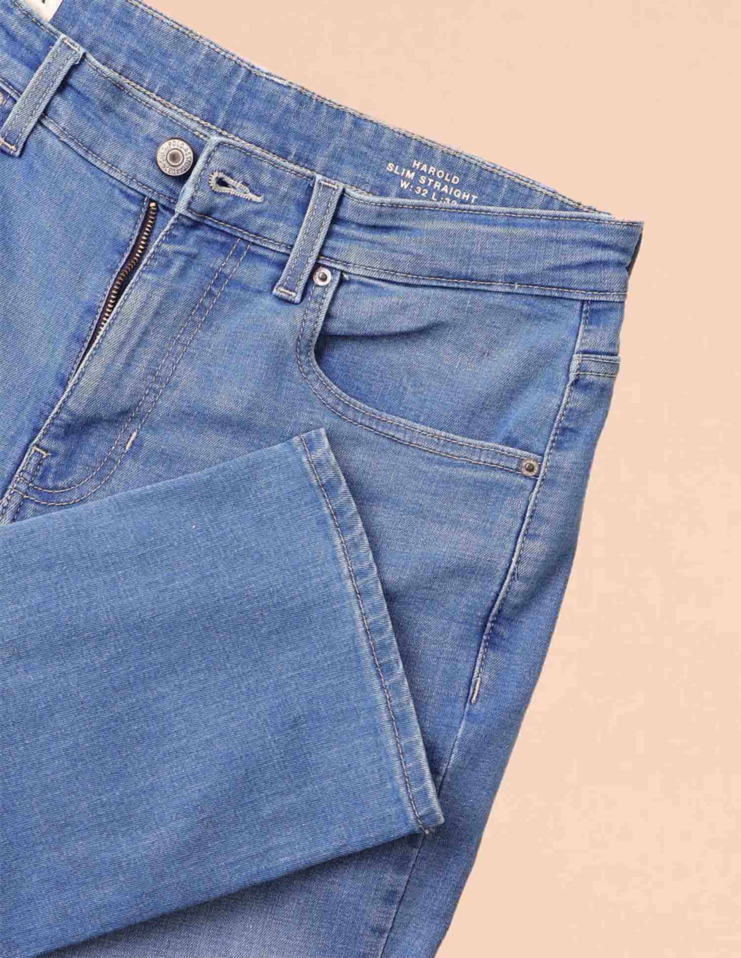 Harold Slim Straight Fit Blue Jeans - Image 2