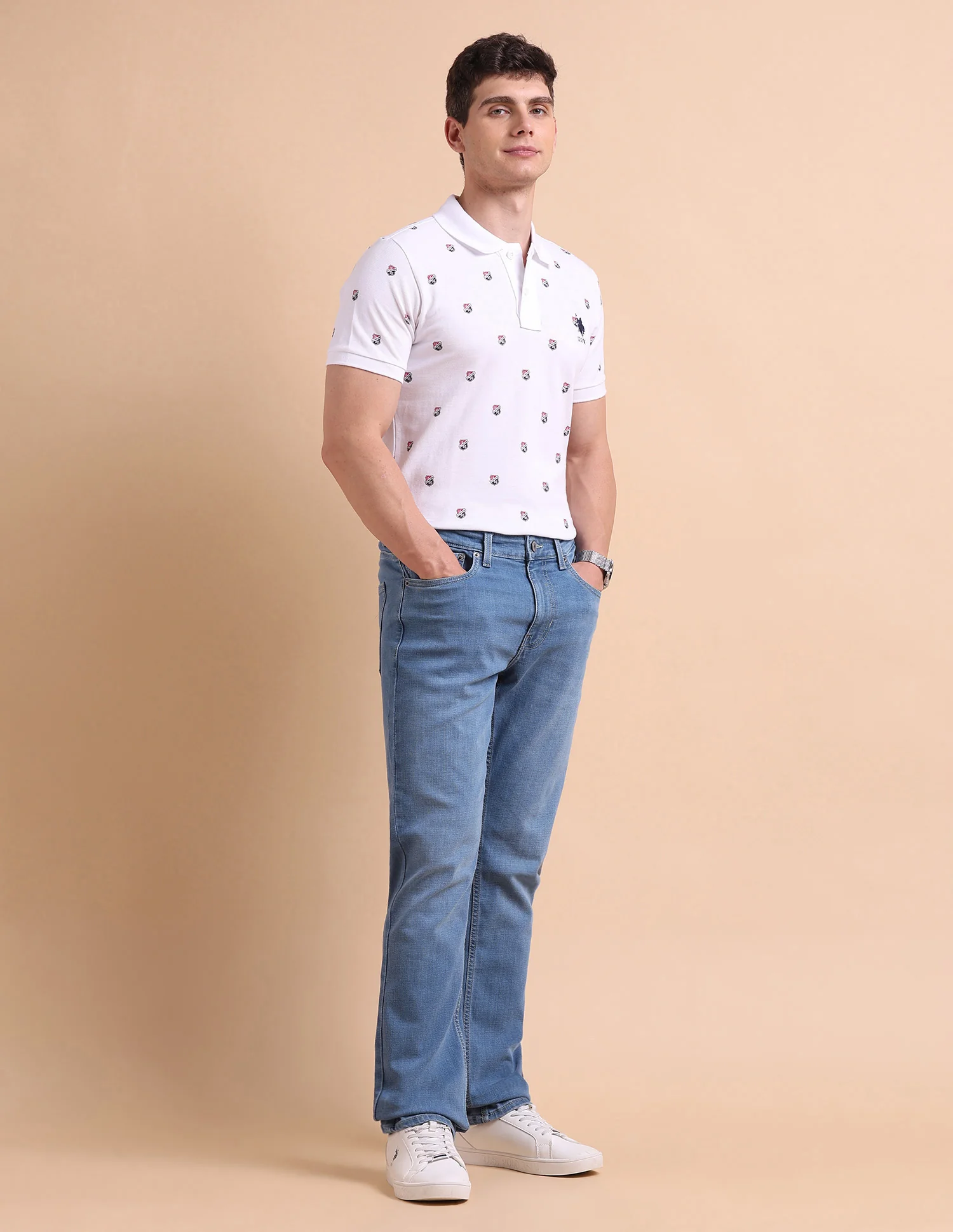 Harold Slim Straight Fit Blue Jeans - Image 3