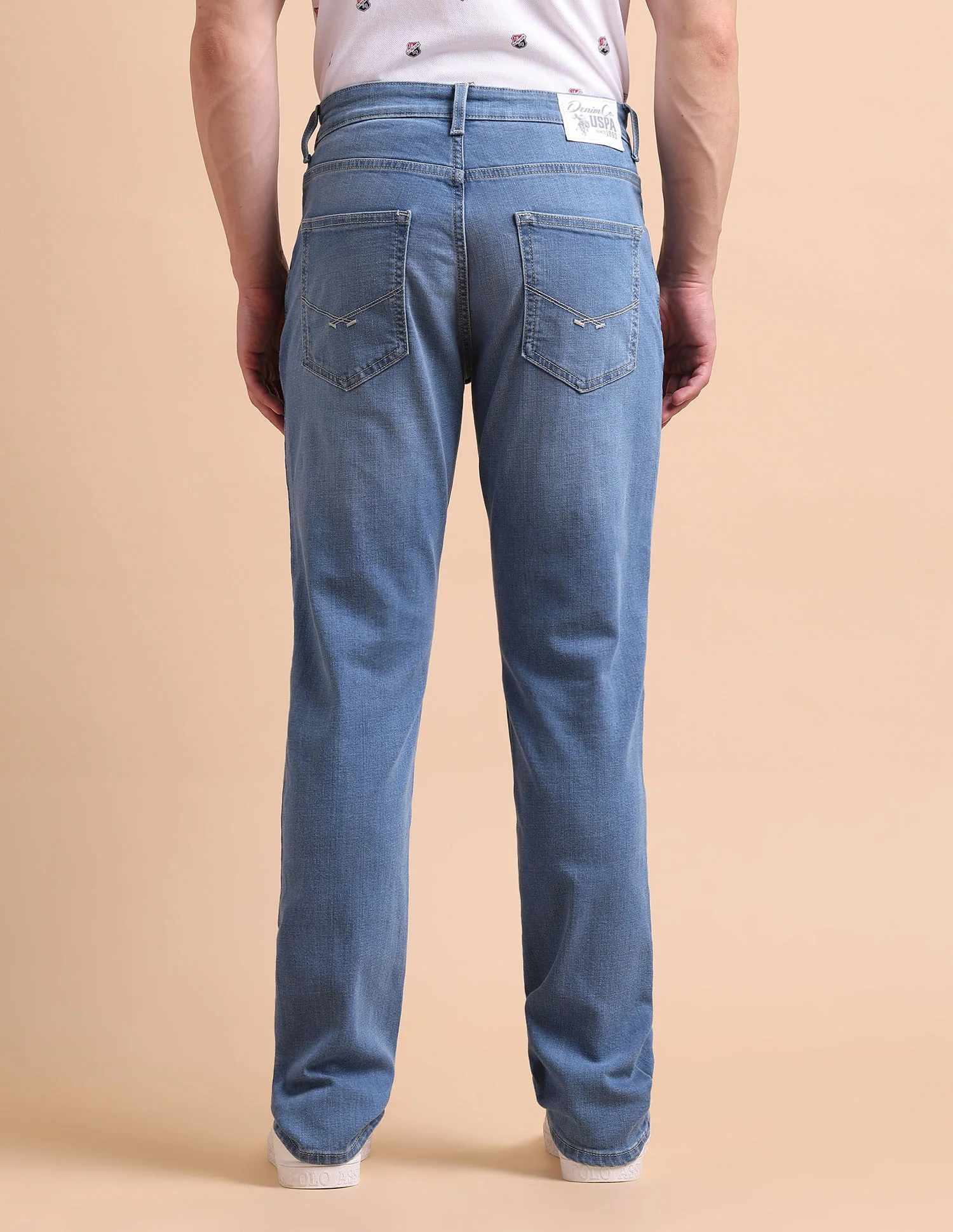 Harold Slim Straight Fit Blue Jeans - Image 5