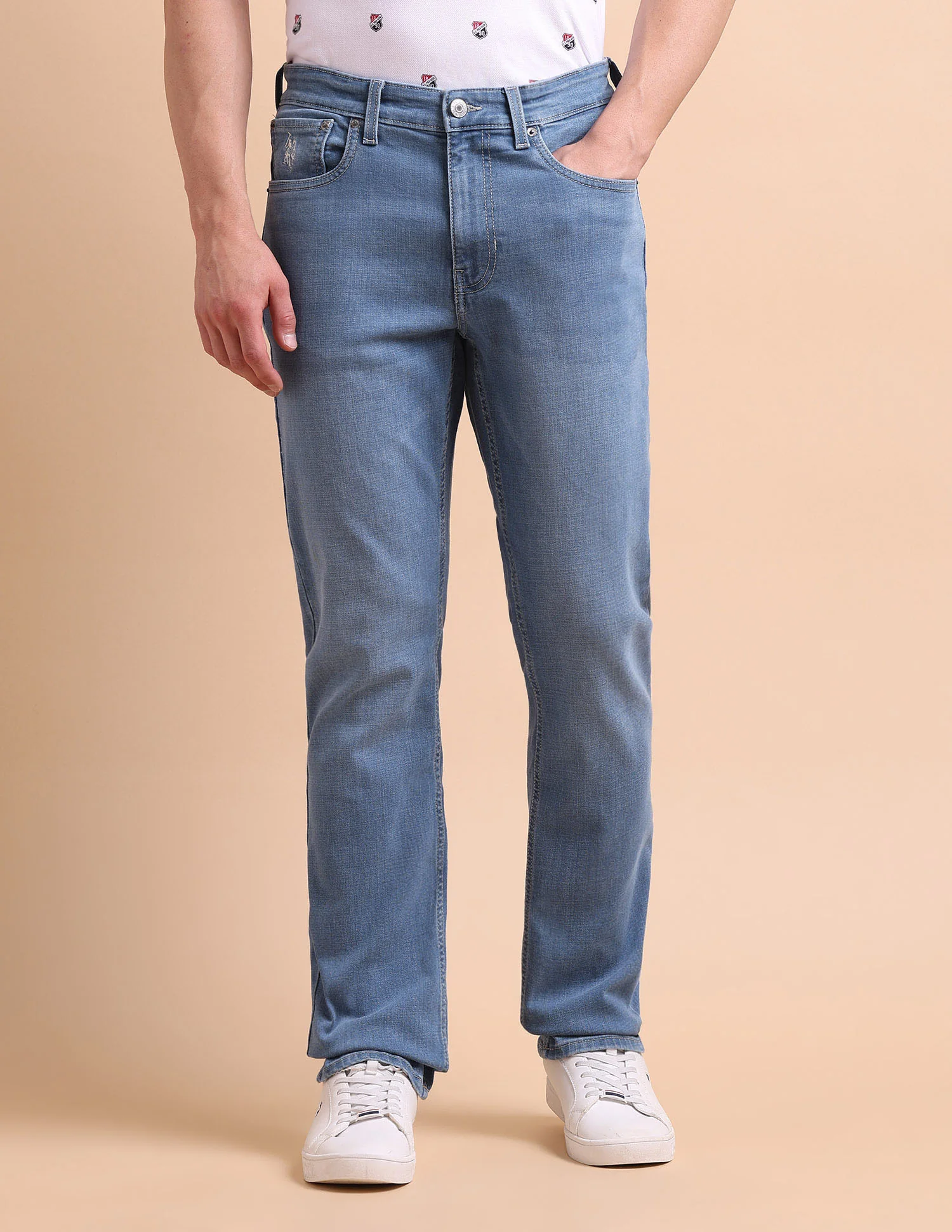 Harold Slim Straight Fit Blue Jeans - Image 6