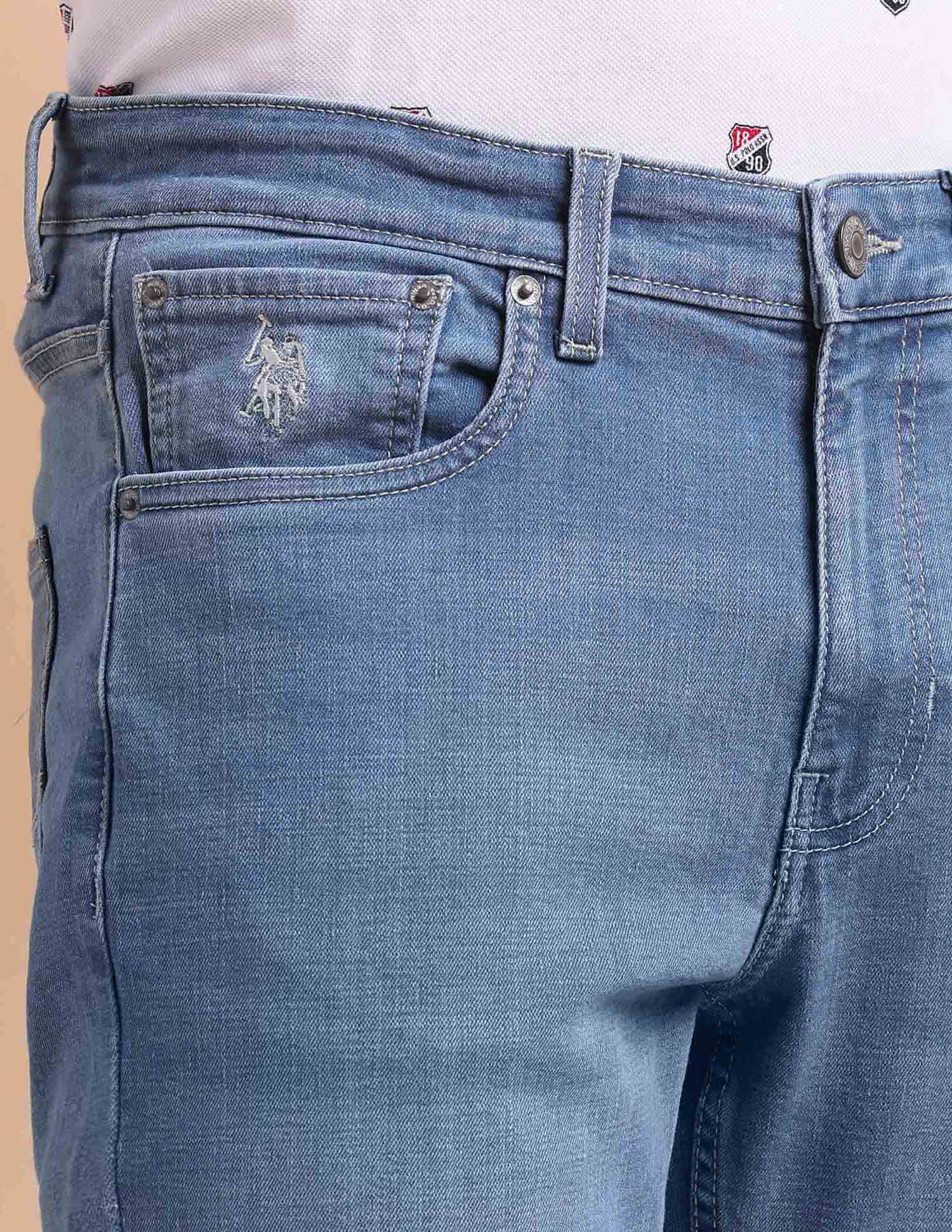 Harold Slim Straight Fit Blue Jeans - Image 7