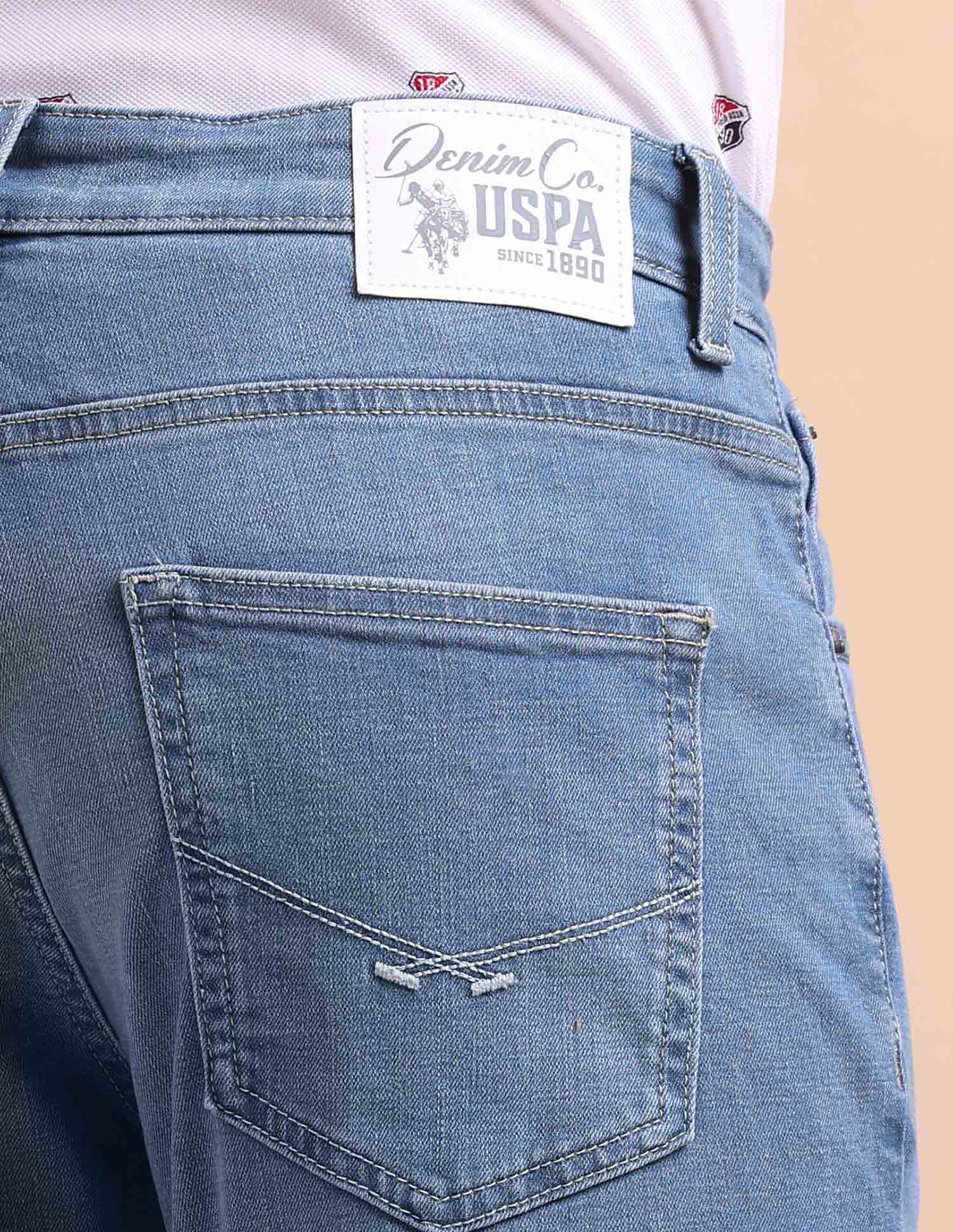 Harold Slim Straight Fit Blue Jeans - Image 8