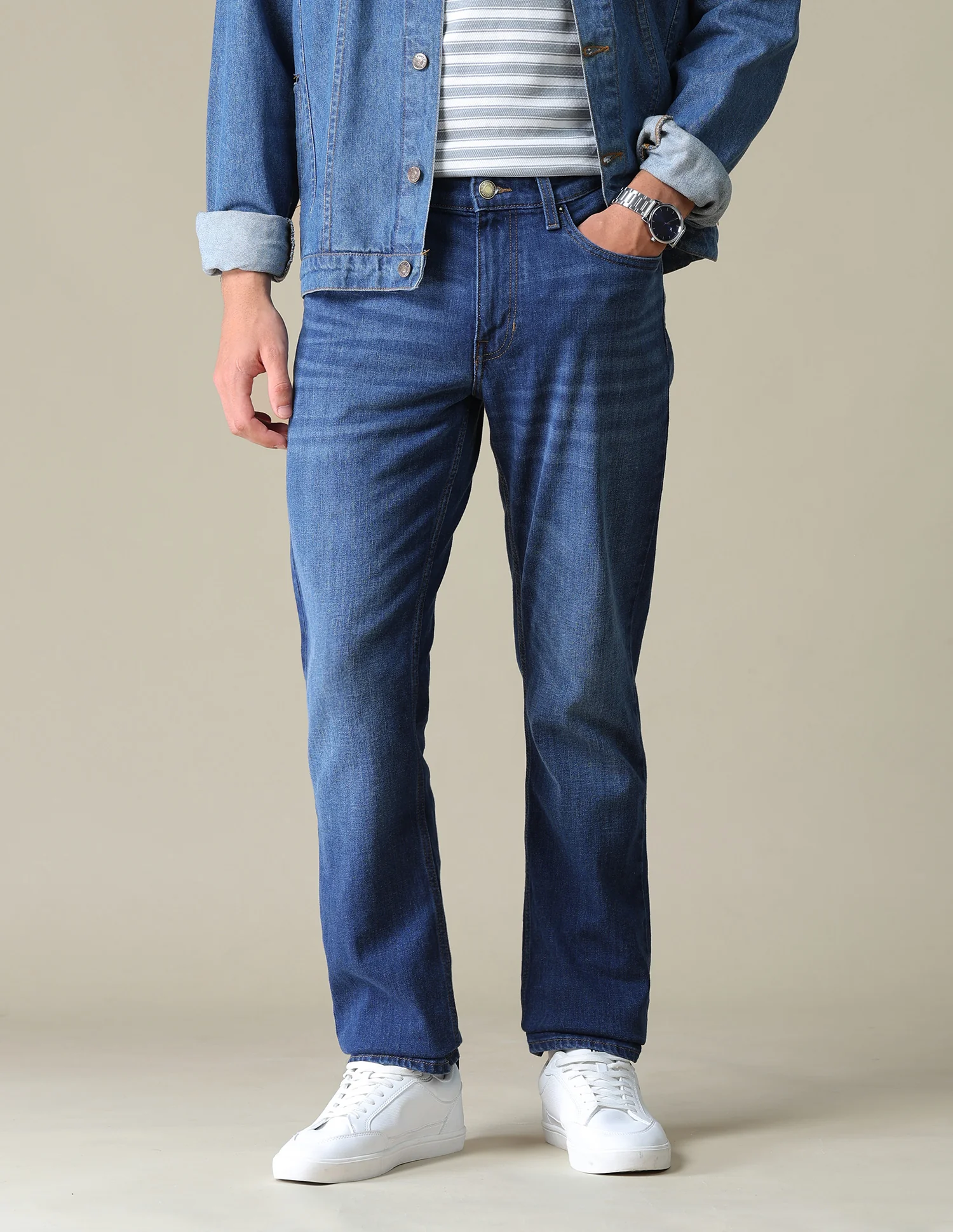 Harold Slim Straight Fit Blue Jeans