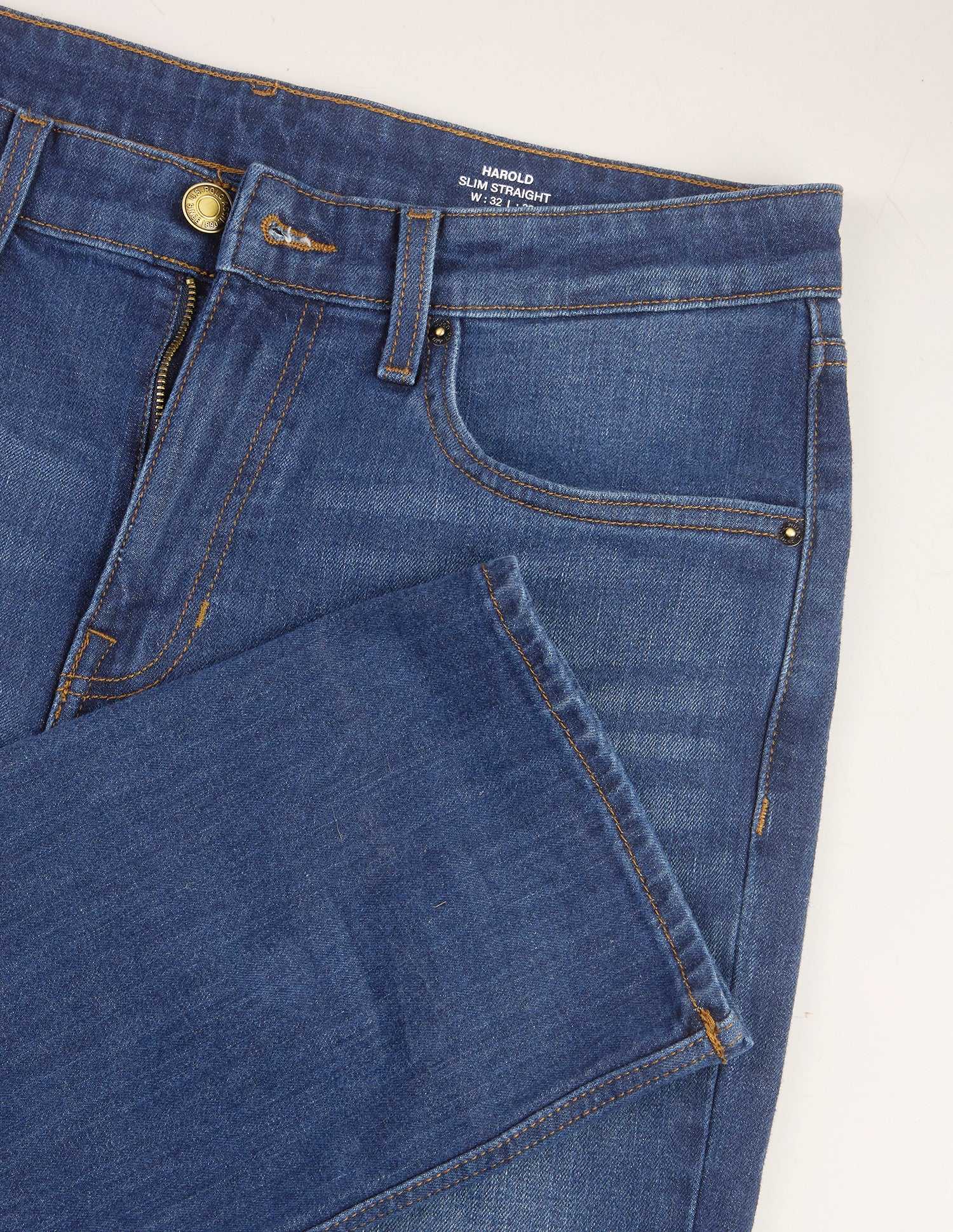 Harold Slim Straight Fit Blue Jeans - Image 2