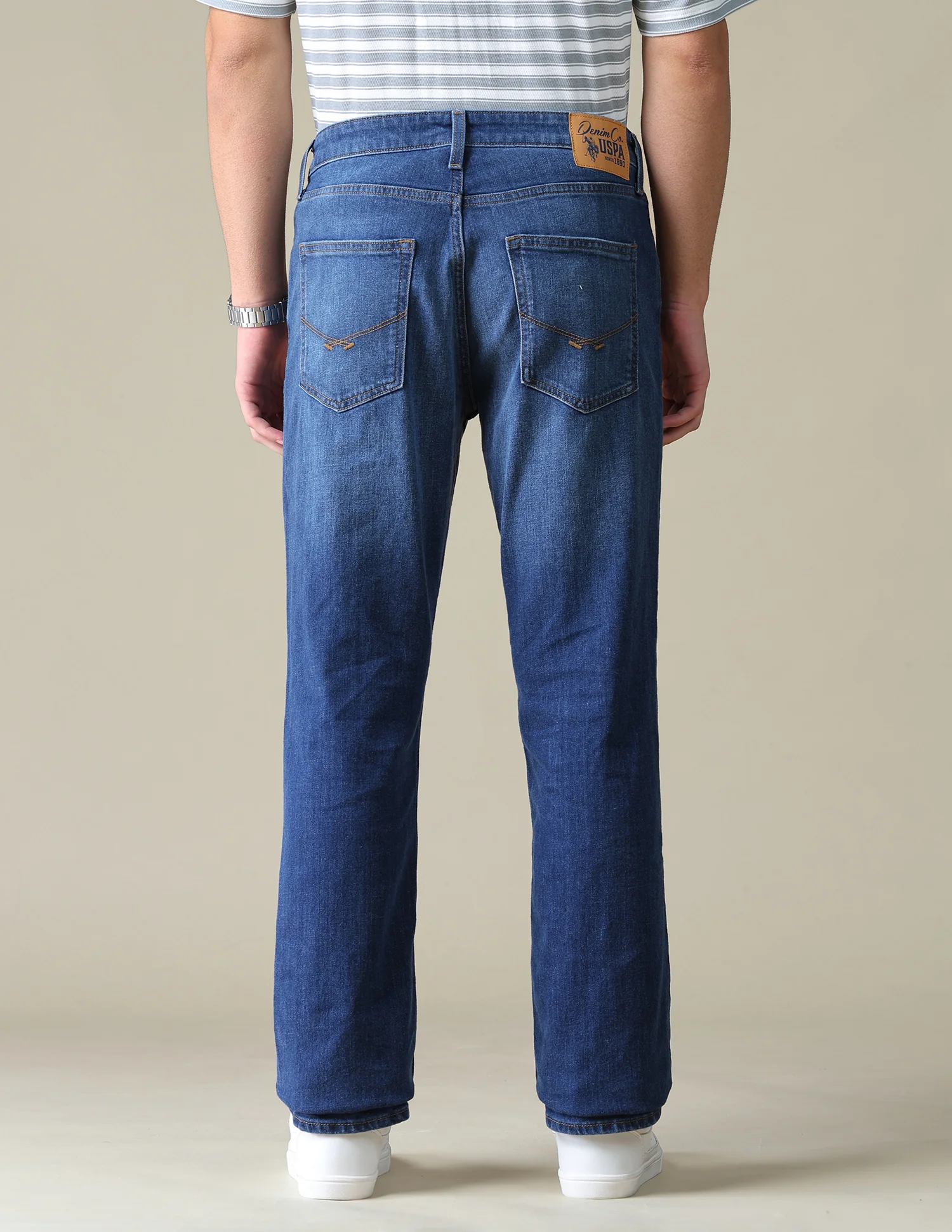 Harold Slim Straight Fit Blue Jeans - Image 5
