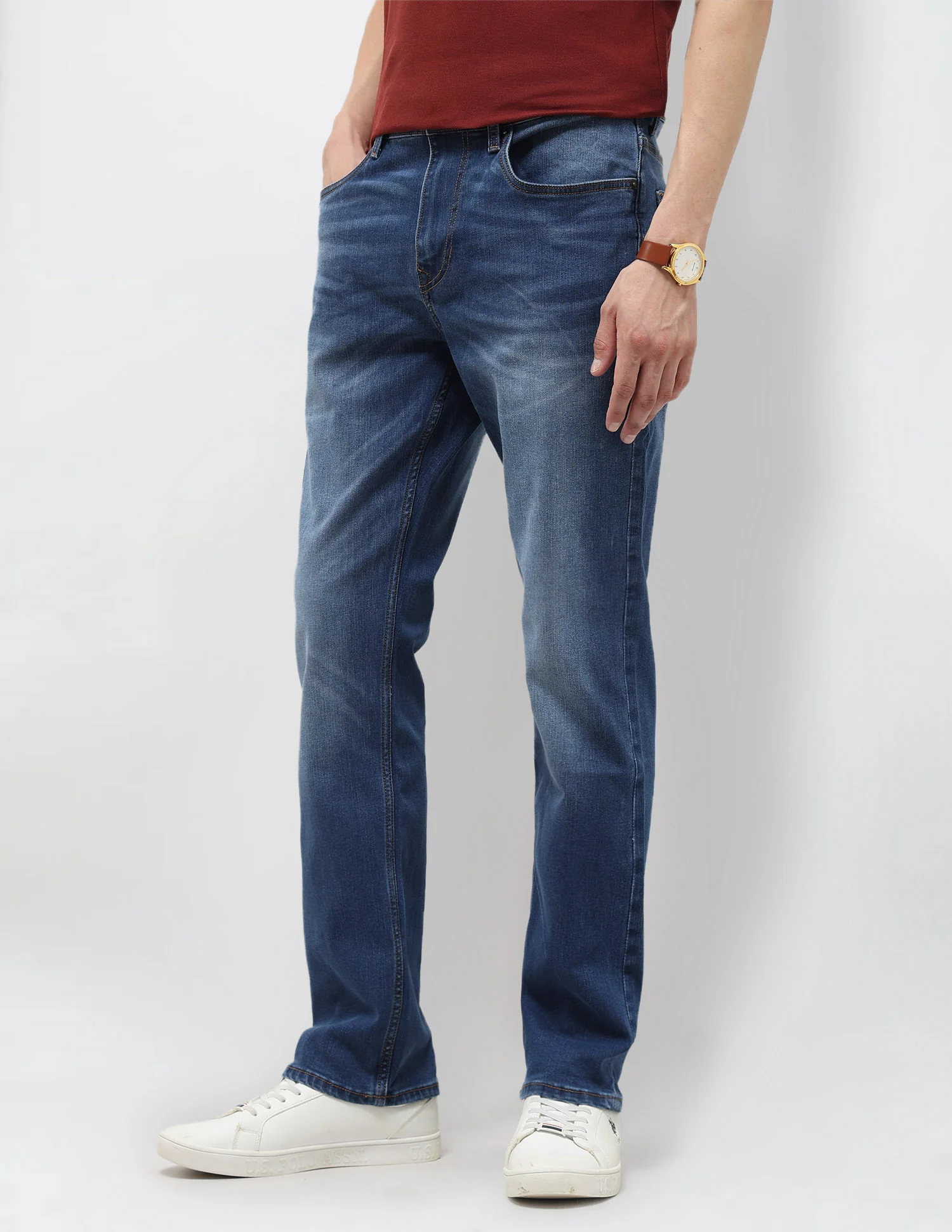 Harold Slim Straight Fit Blue Jeans